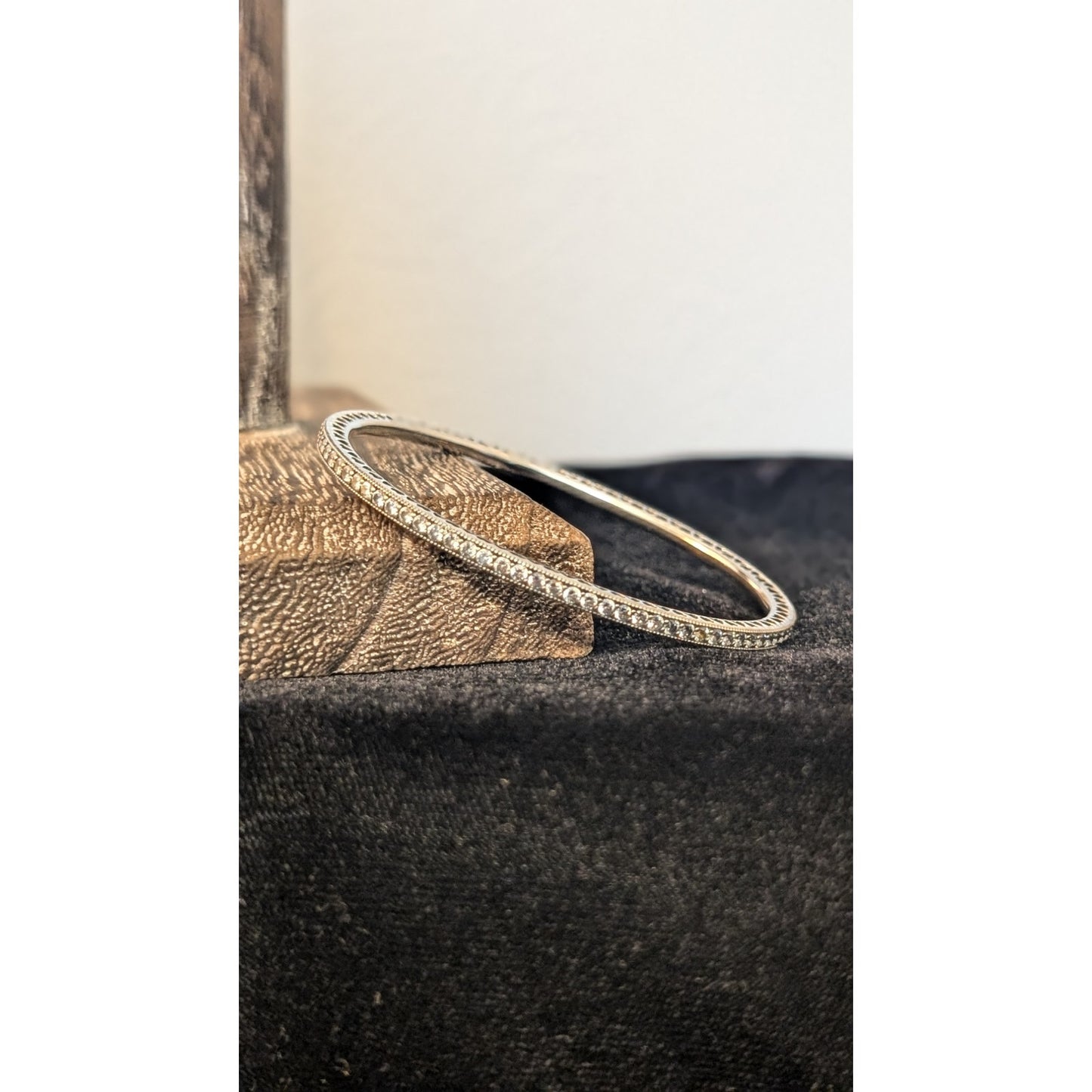 Retired Genuine Pandora Twinkling Forever Sterling Silver 925 Oval Bangle Sz 17