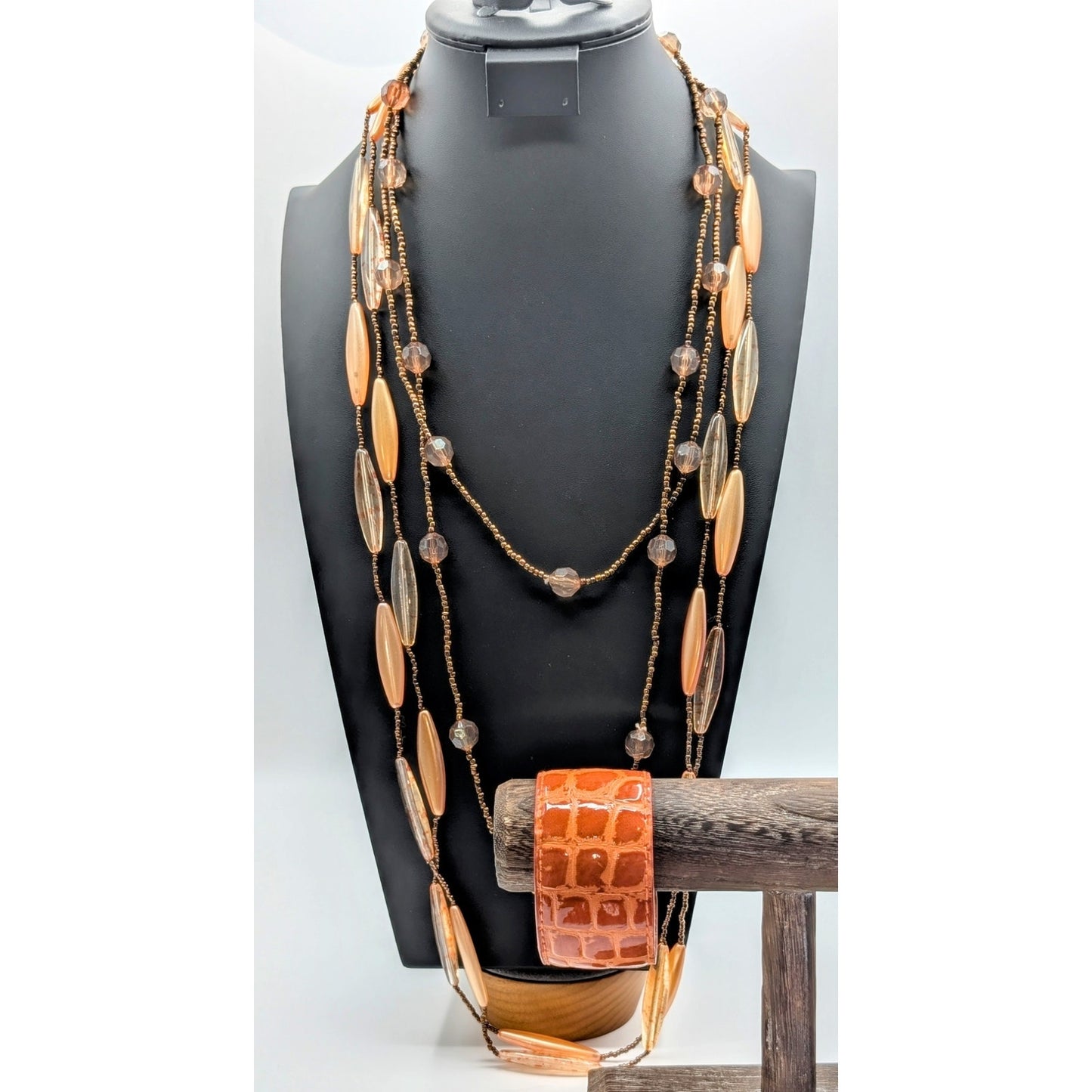 M. Haskell NWT Double Strand Elongated Bead Coordinating Bead & Cuff Jewelry Lot