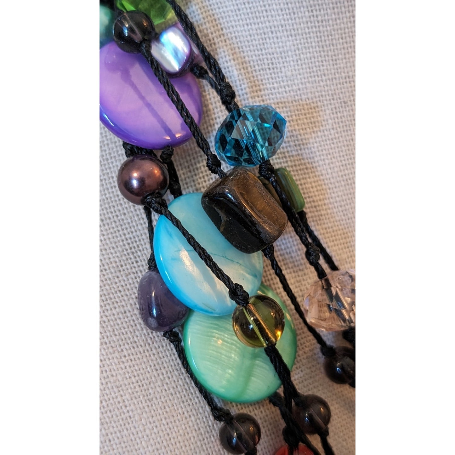 Premiere Designs Explosion of Color Glass Bead Seven-Strand Necklace