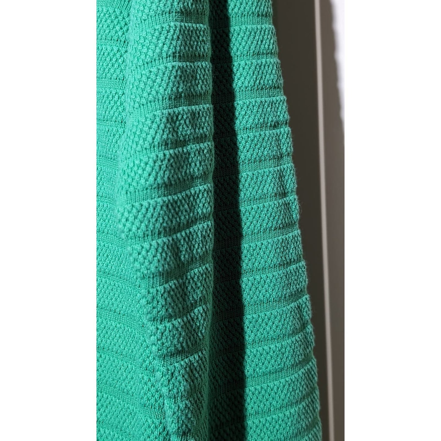Talbots Green Textured Cotton Pullover V-Neck Tie Top Womens Sz S