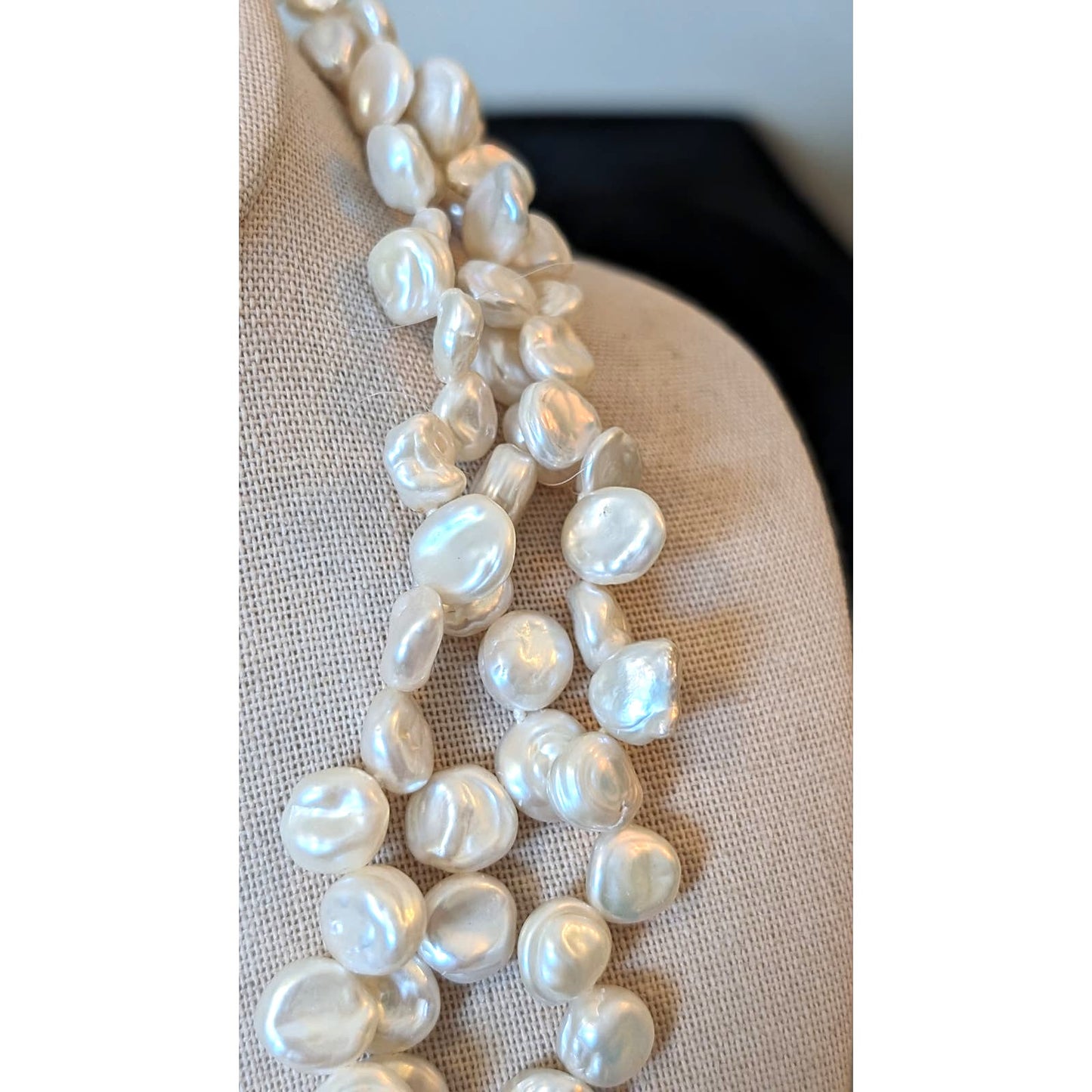 Lucas Lameth Multi-Strand Freshwater Pearl Necklace/Sterling Silver Clasp 18"