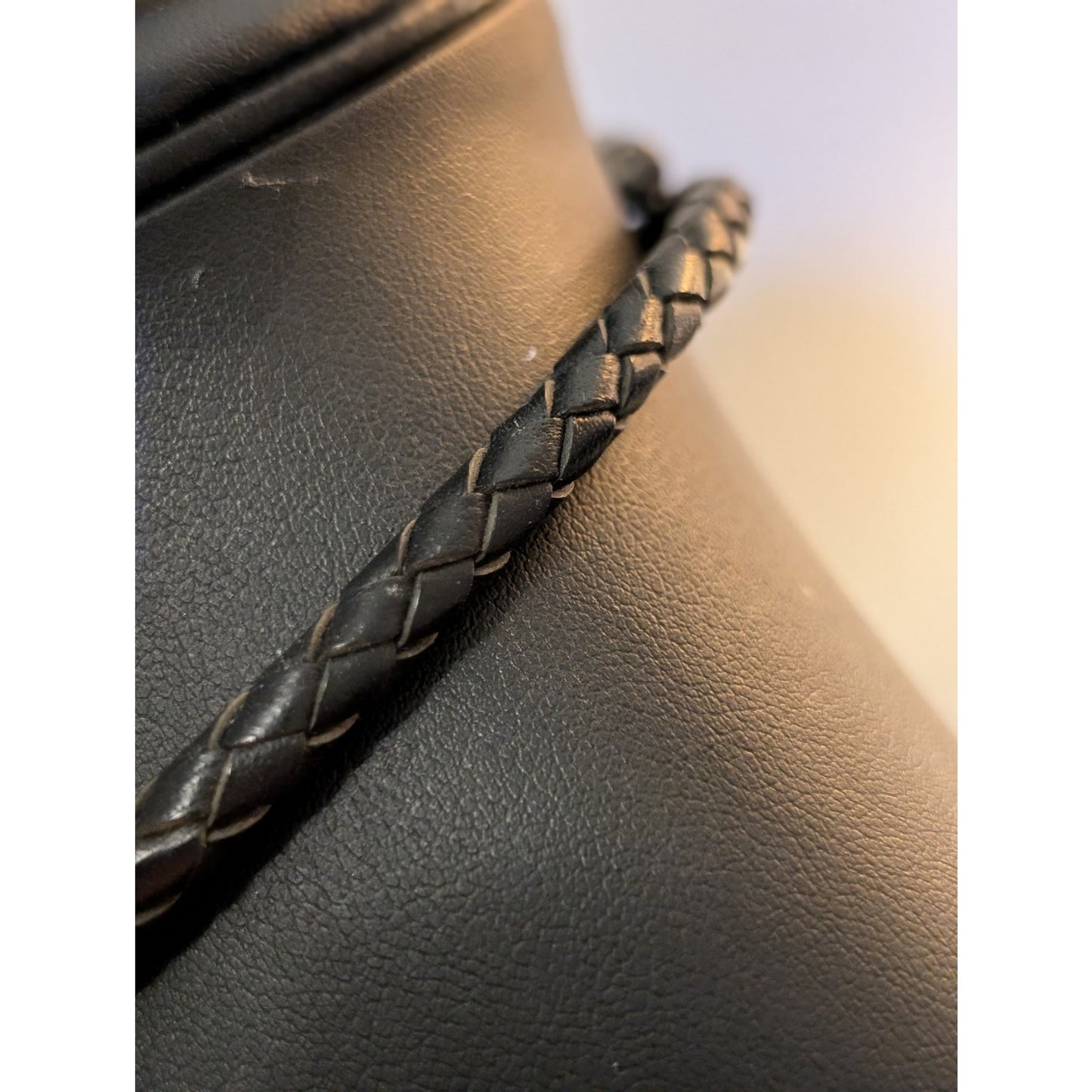 Silpada Sterling Silver Braided Leather Freshwater Pearl Choker