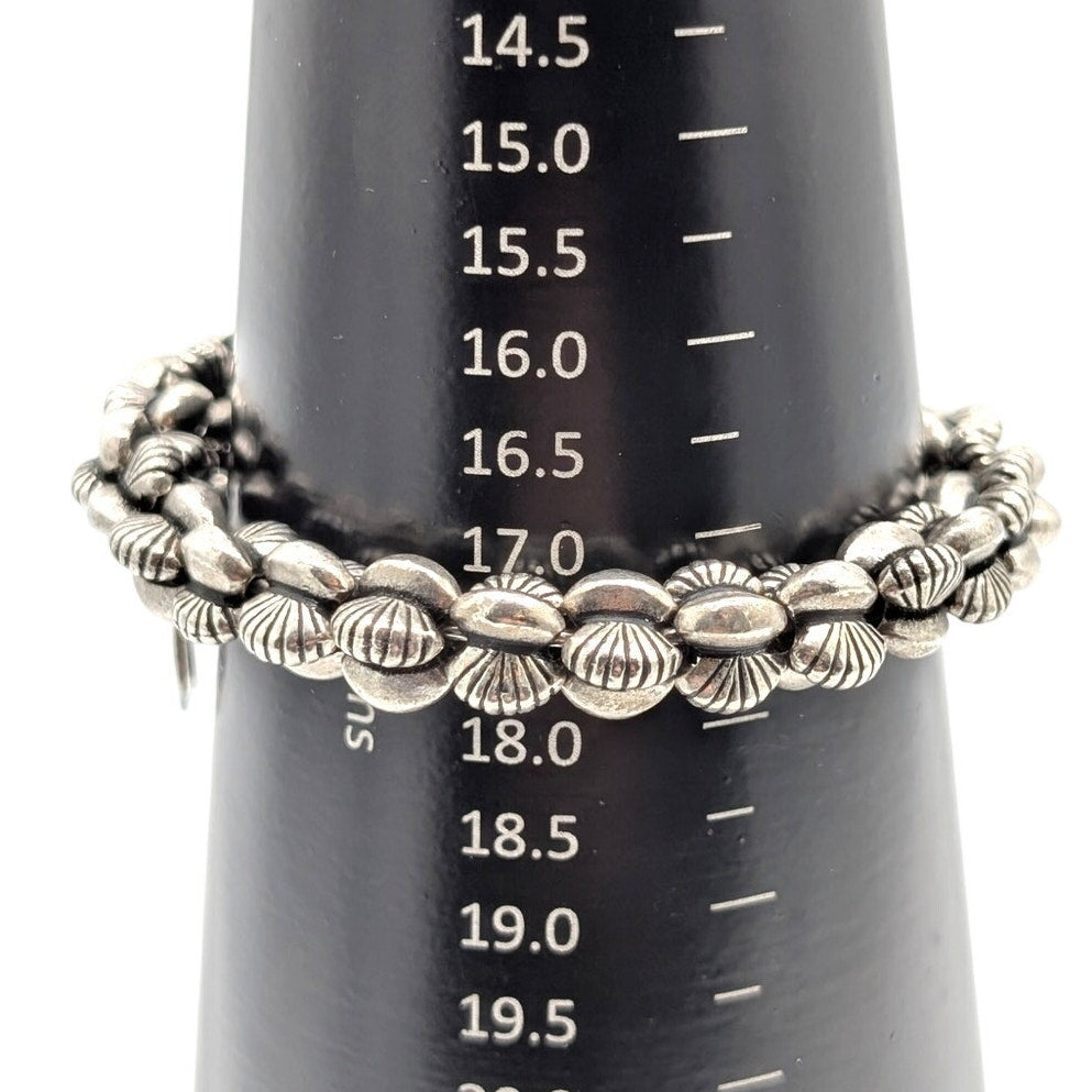 Alex and Ani Calypso Vintage Sixty-Six  Silver Tone Biker One Size Wrap Bracelet