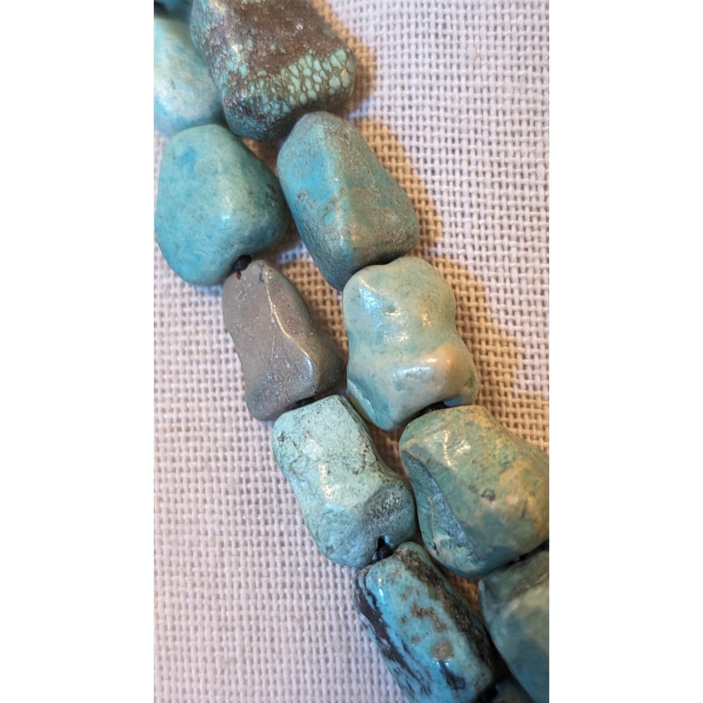 EXEX 925 Sterling Silver Claudia Agudelo Two Strand Turquoise Pendant Necklace