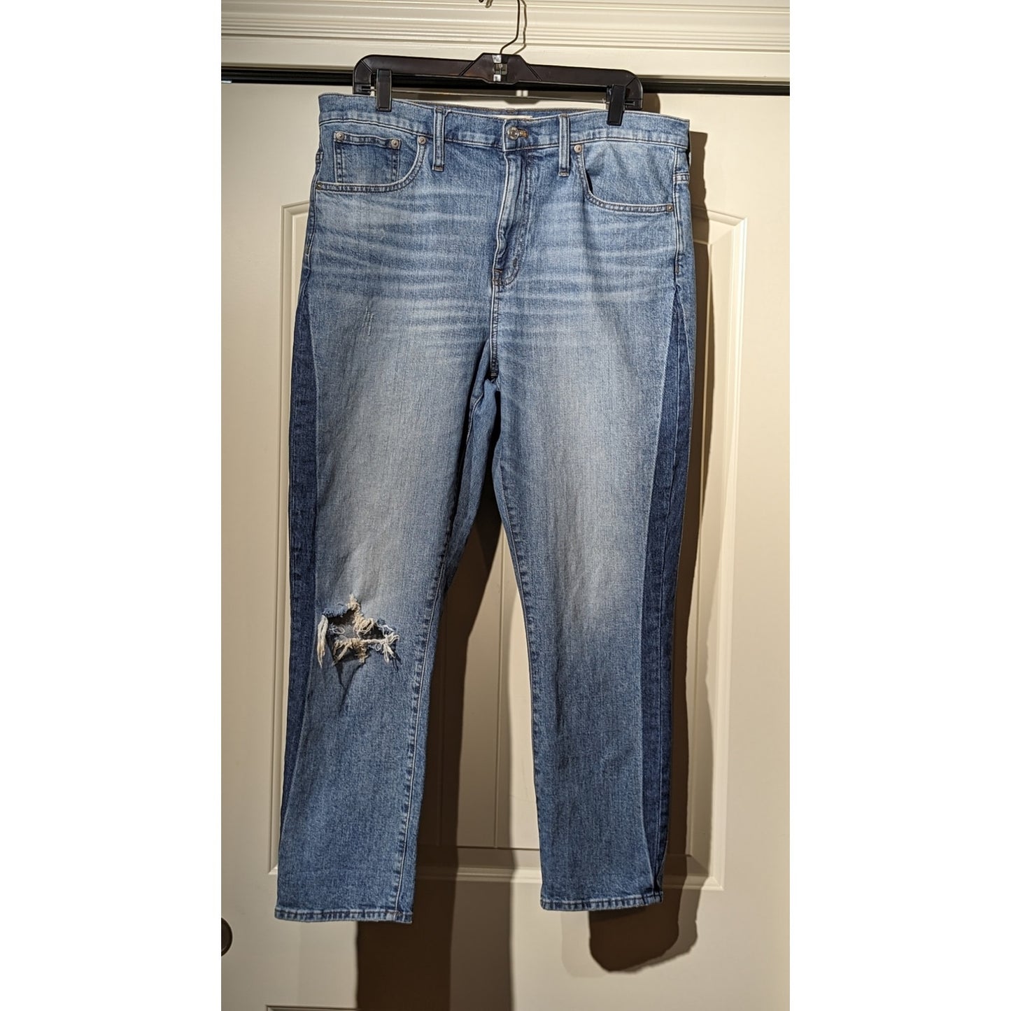 Madewell The High-Rise Slim Boyjean Distressed Stretch Jean Womens Sz 32T