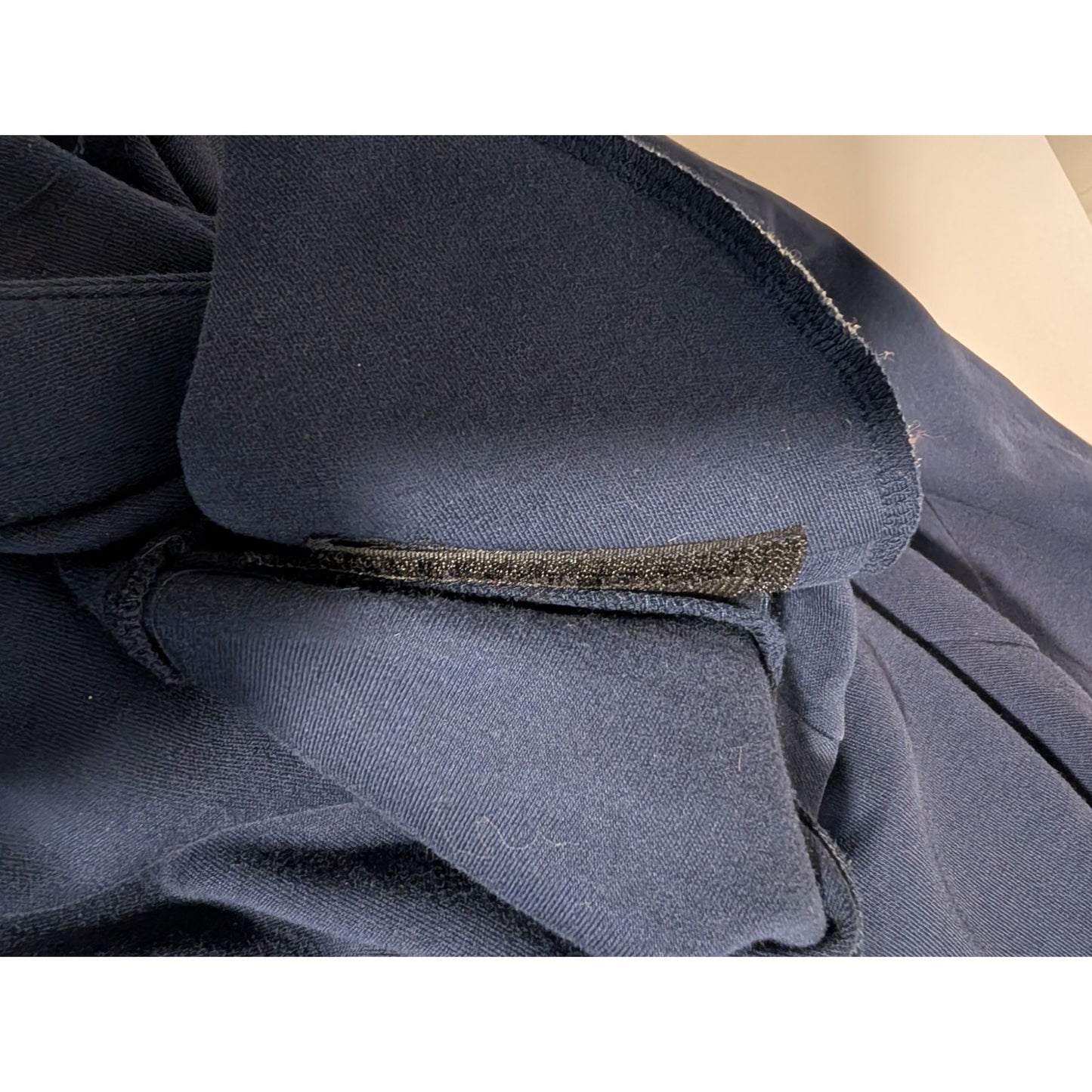 Vtg Lands'End Navy Button V-Neck Cotton Cardigan Sweater Womens' L (14-16)