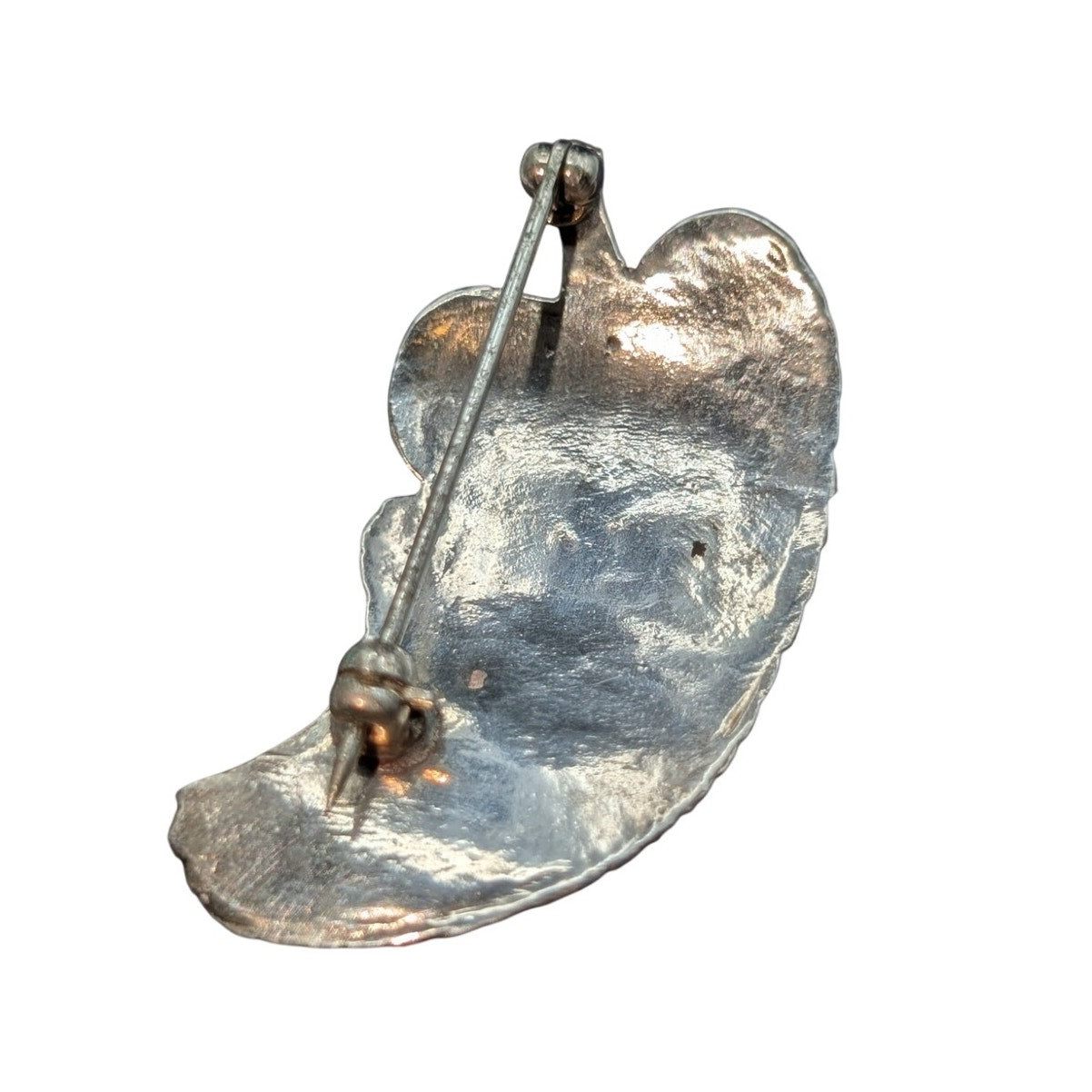 Vintage Sterling Southwest Turquoise Leaf Brooch/Pin
