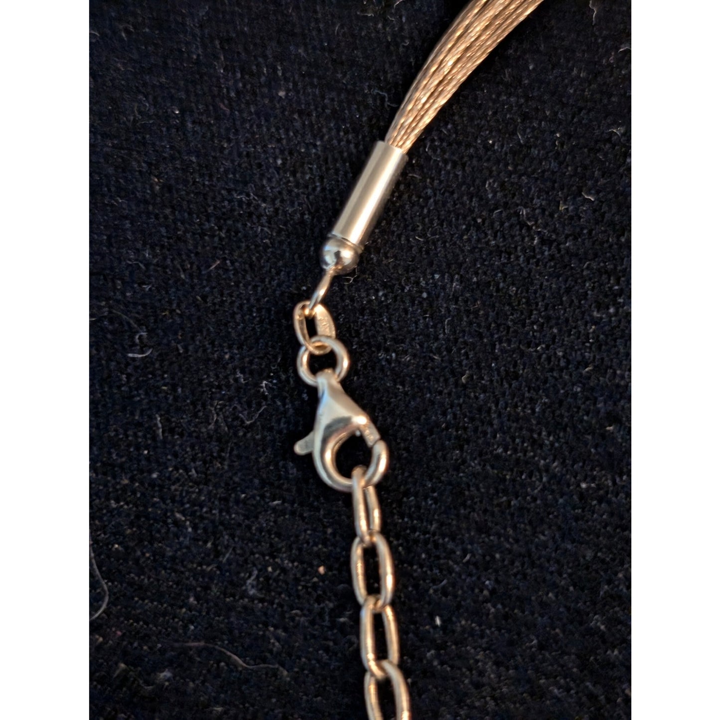 14k Multi-Strand Gold Flex Wire Pearl Enhanced Collar Necklace