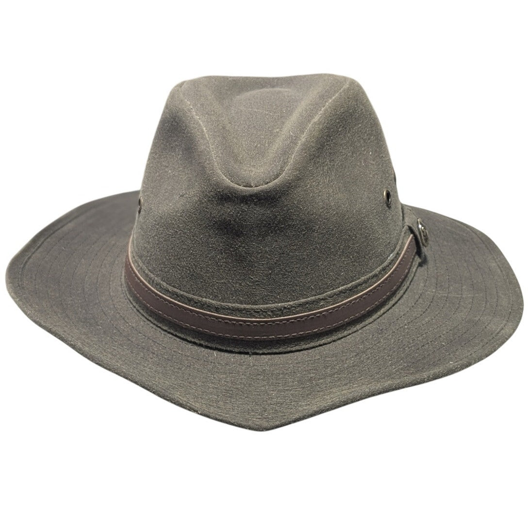 Outback Trading Co. Cabela Olive Oilskin 100% Cotton Western Hat Size L