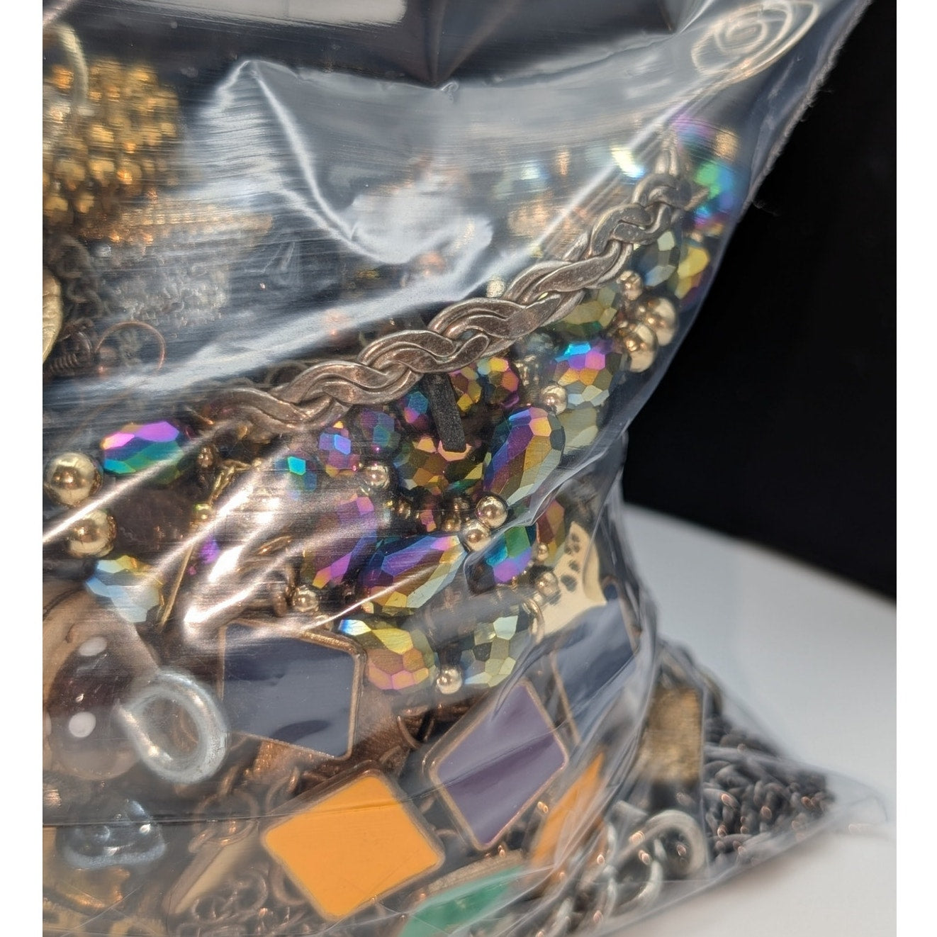 Jewelry Lot Jannes Repurpose Bag Over 4 Pounds Beads & Possible Wearable Pieces