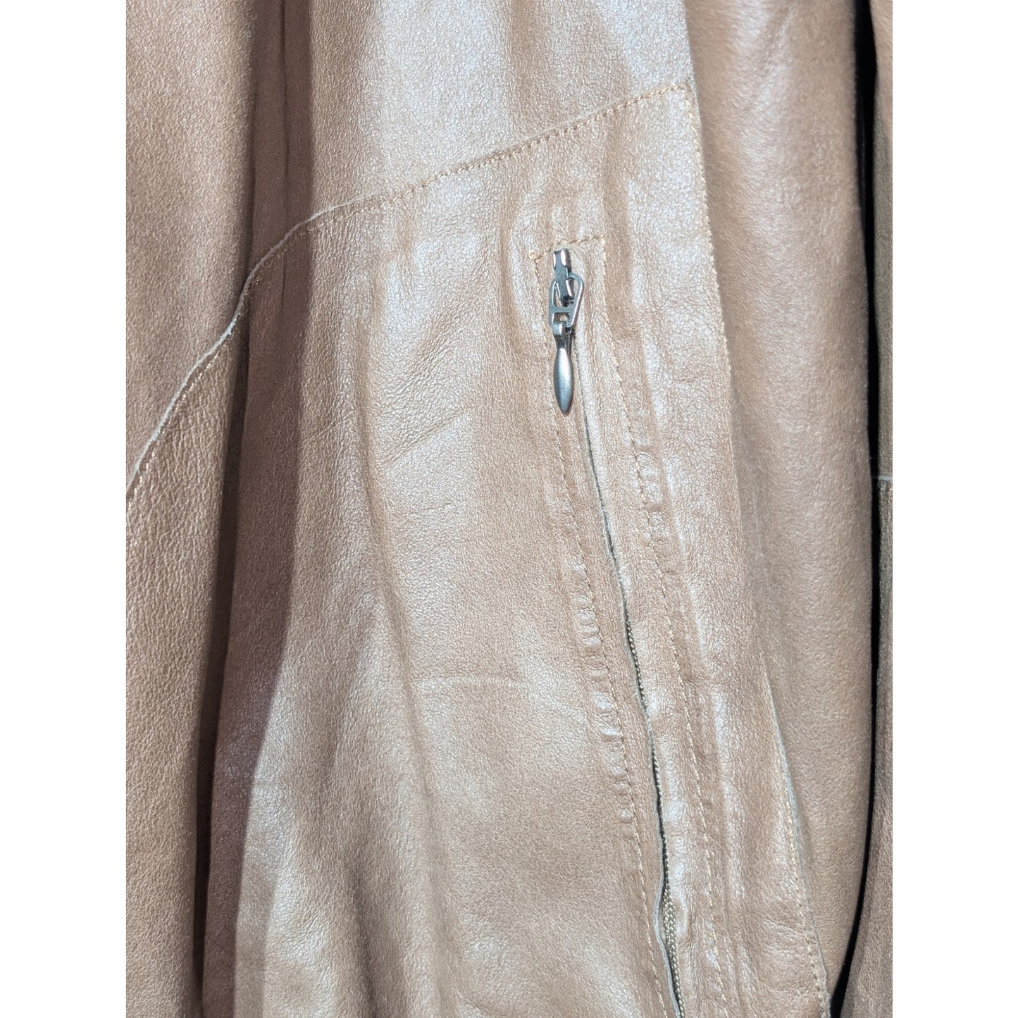 Made in Turkey Reversible Faux Suede Faux Leather Lightweight Bomber Jacket 3XL