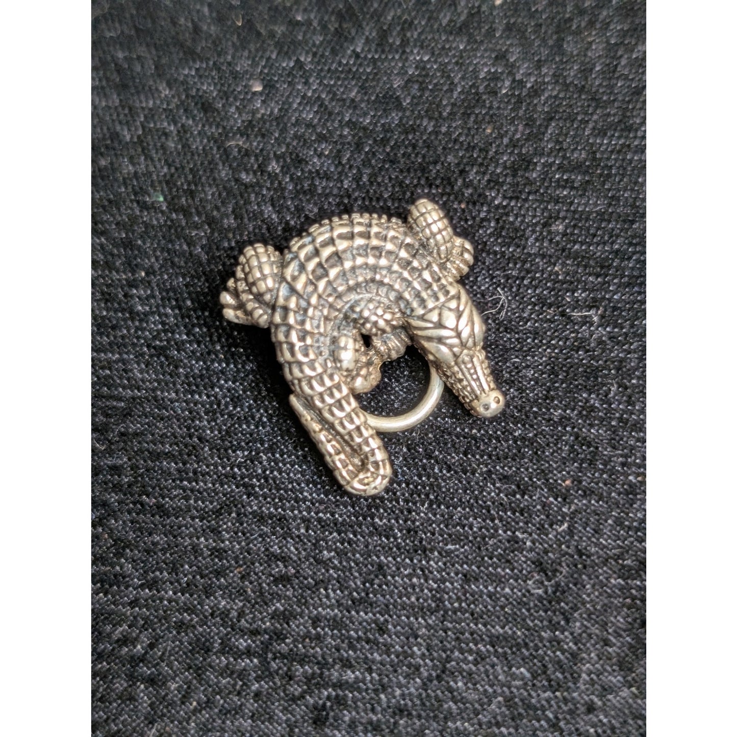 RARE! Signed Barry Kieselstein-Cord Sterling Alligator Omega Clip On Earrings