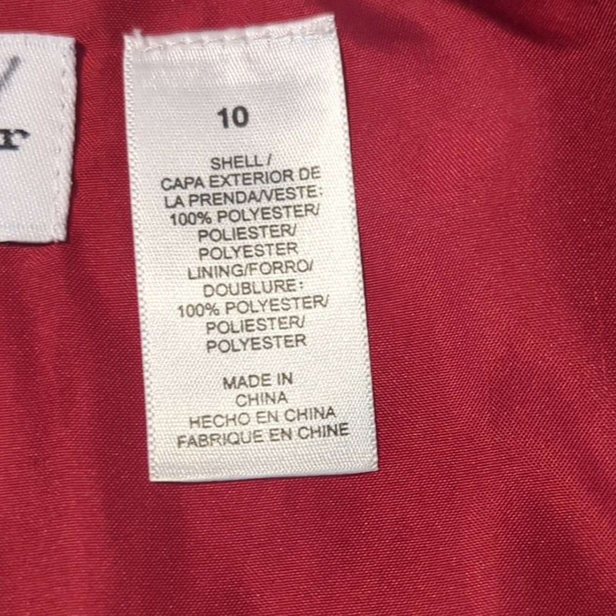 Alfred Dunner Brown/Tan/Red Lightweight Stitched Open Front Jacket Women's Sz 10