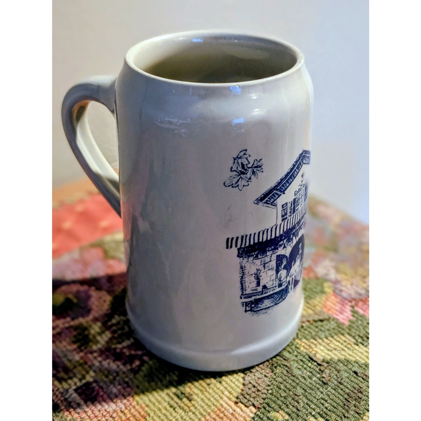 Vintage Pottery German Beer Stein Entla's Keller Bierfest Signed David Groom '97