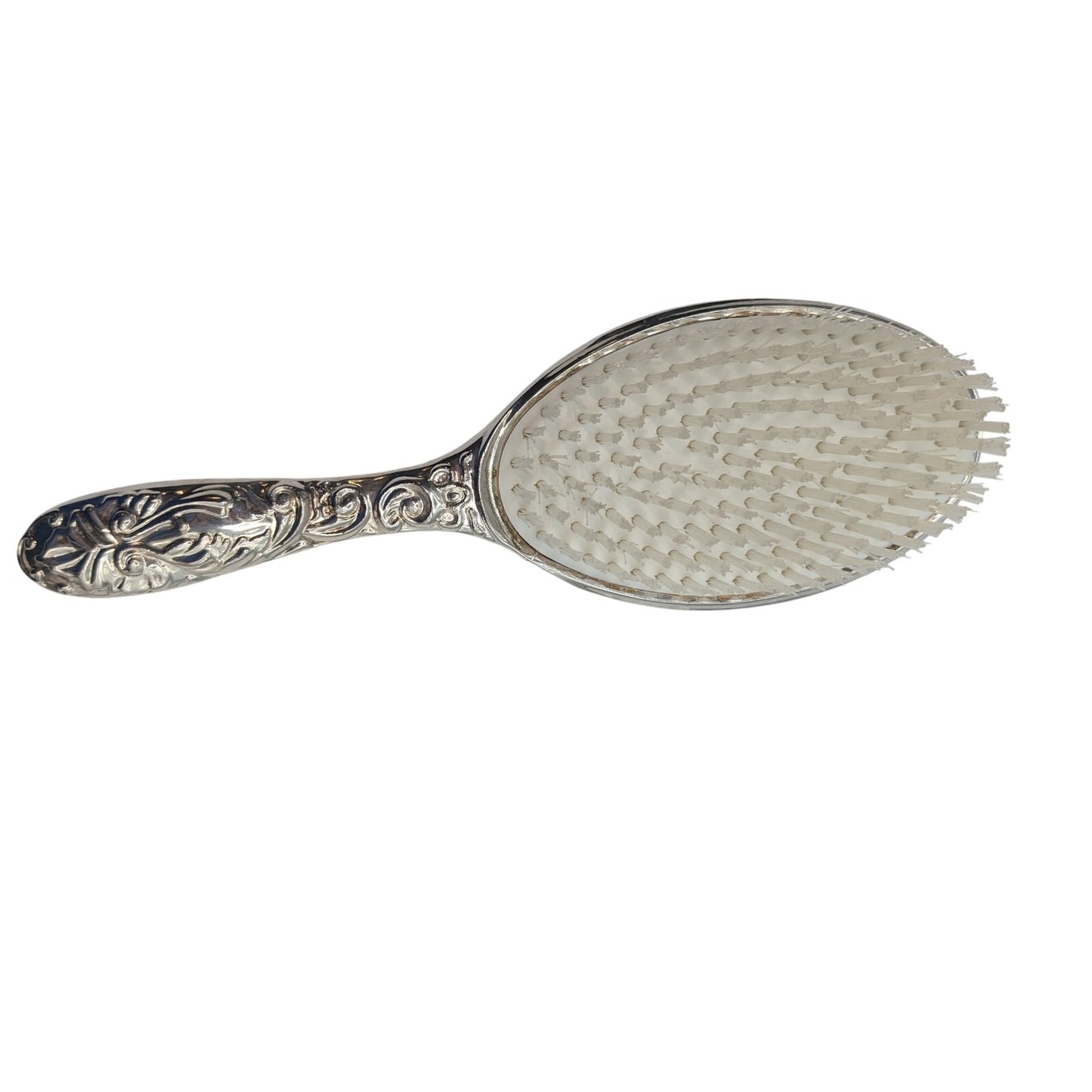 Vintage/Antique Silver Plate Repousse Ornate Dressing Table Hairbrush