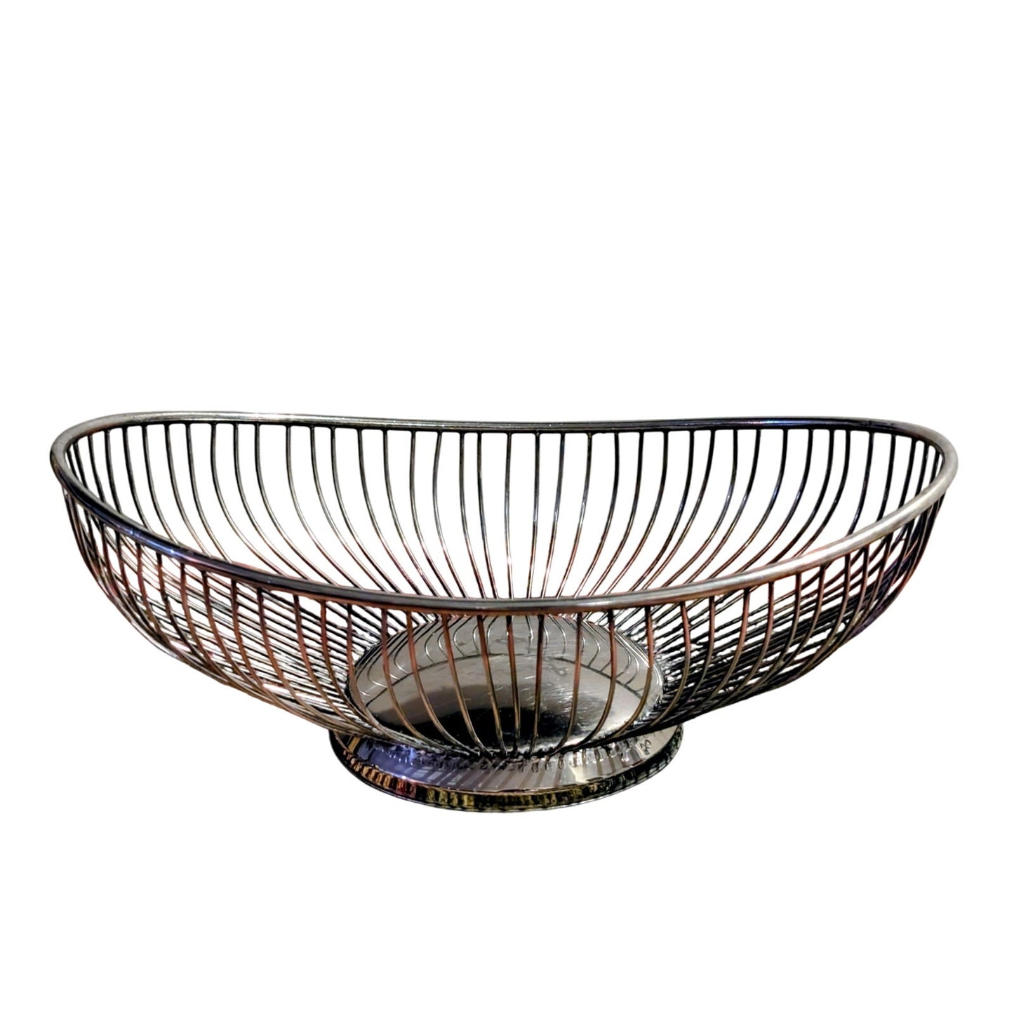 Antique/Vintage Leonard Silver Plated Wire Bread Fruit Basket Made in Hong Kong