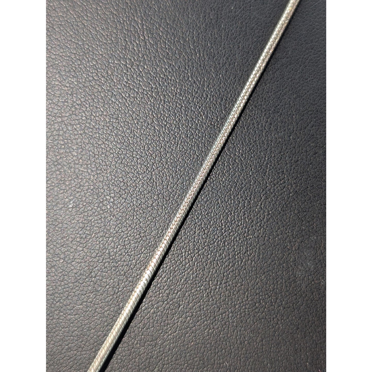 Silver Tone Snake Chain Faux Pearl Charm Tassel 34" Long Necklace