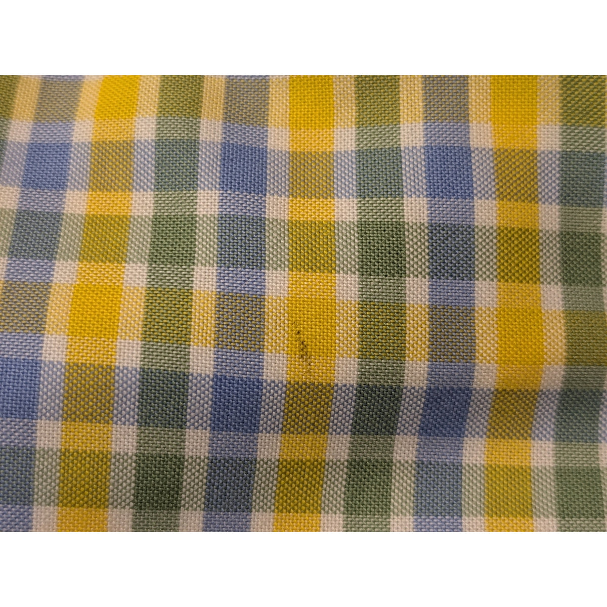 Lands' End Yellow Plaid Tailored Fit Supima Cotton No Iron Oxford Shirt Sz 16-34