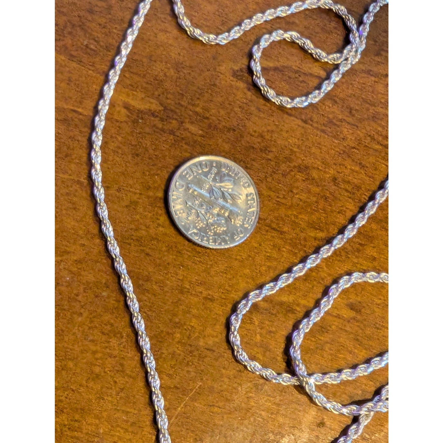925 Italy Sterling Silver 24.25" Rope Chain Necklace 7.48g