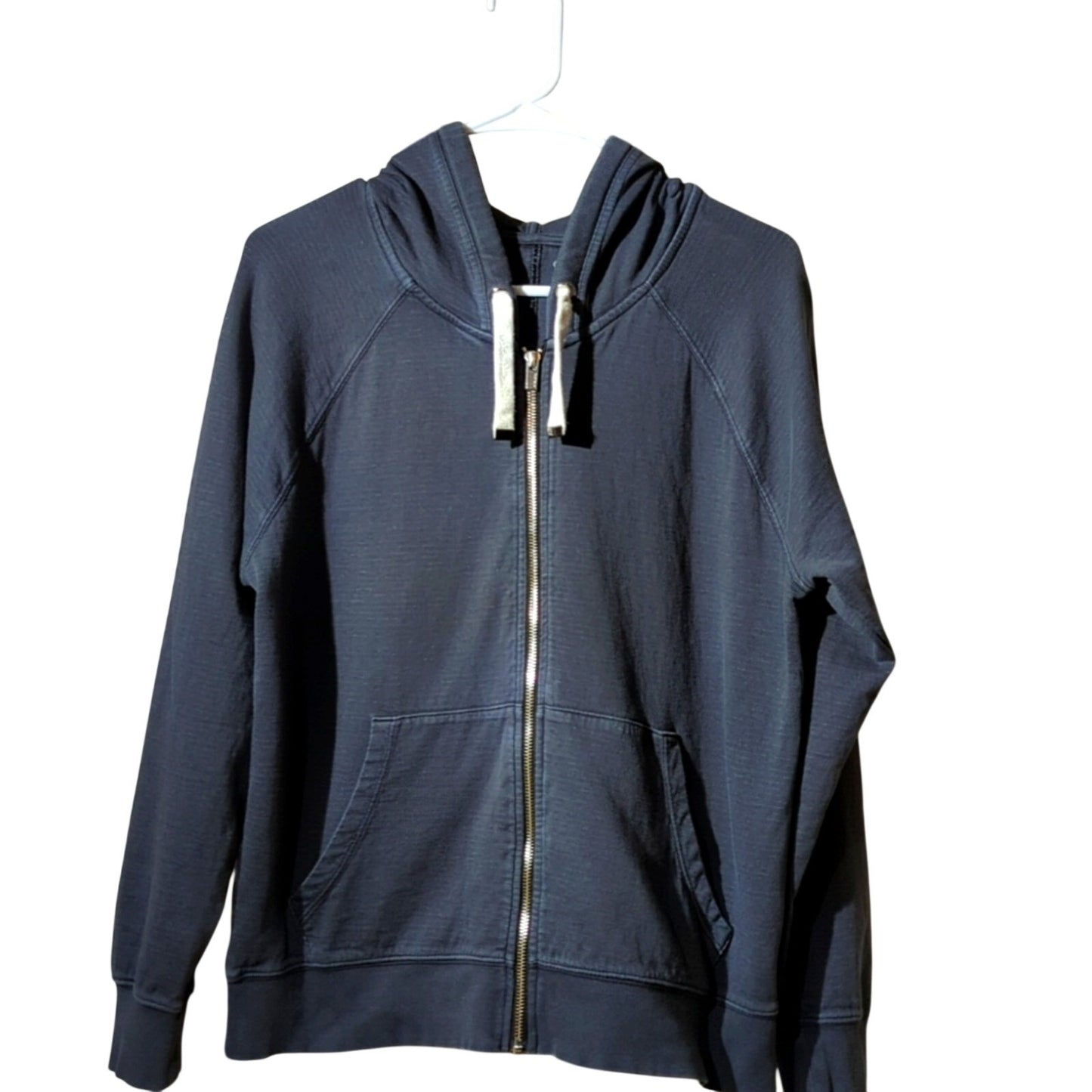 Athleta Gray Full Zip Pocket Draw String Hoodie Women's Size M