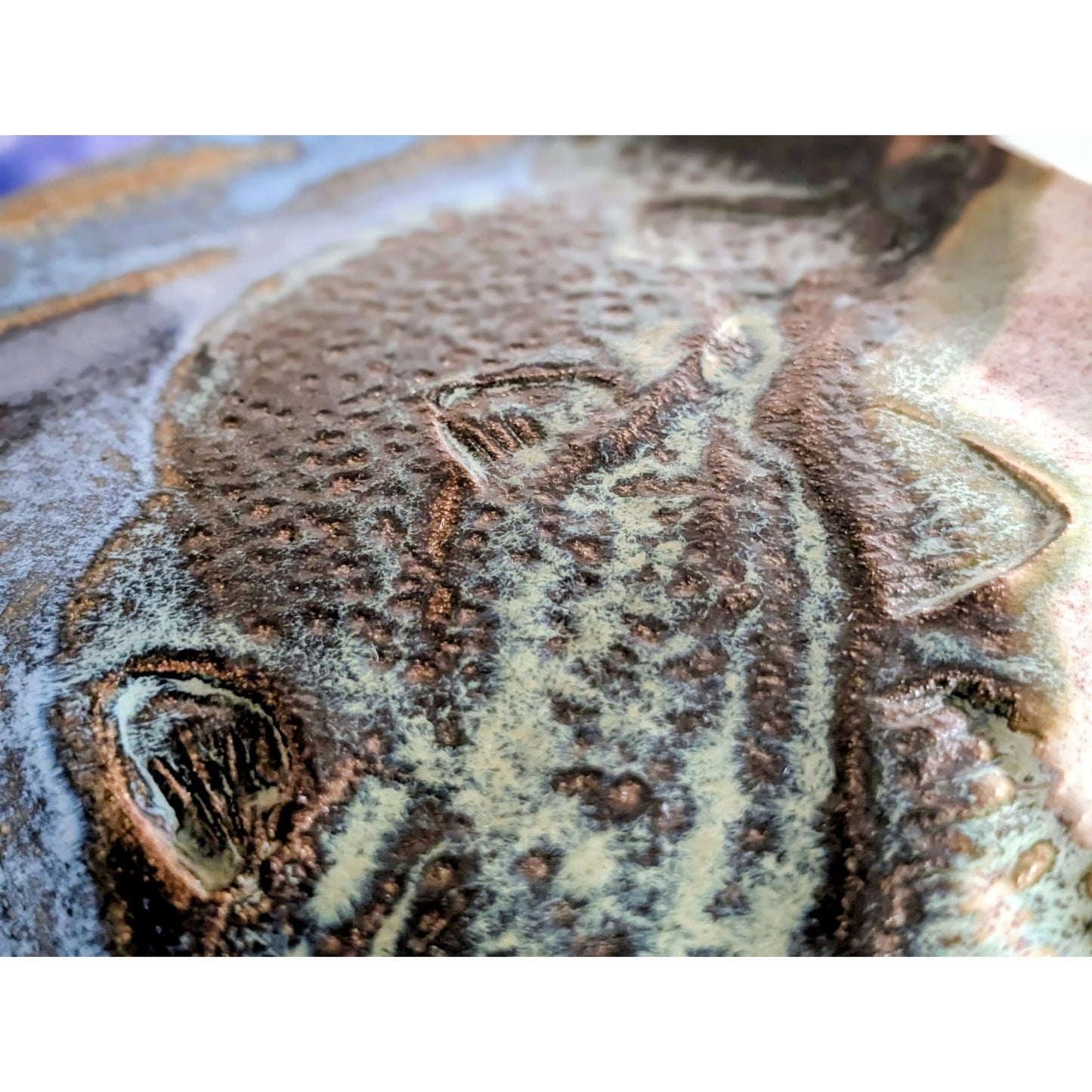 Fish 'Fossil' Textured 9" Plate Pottery