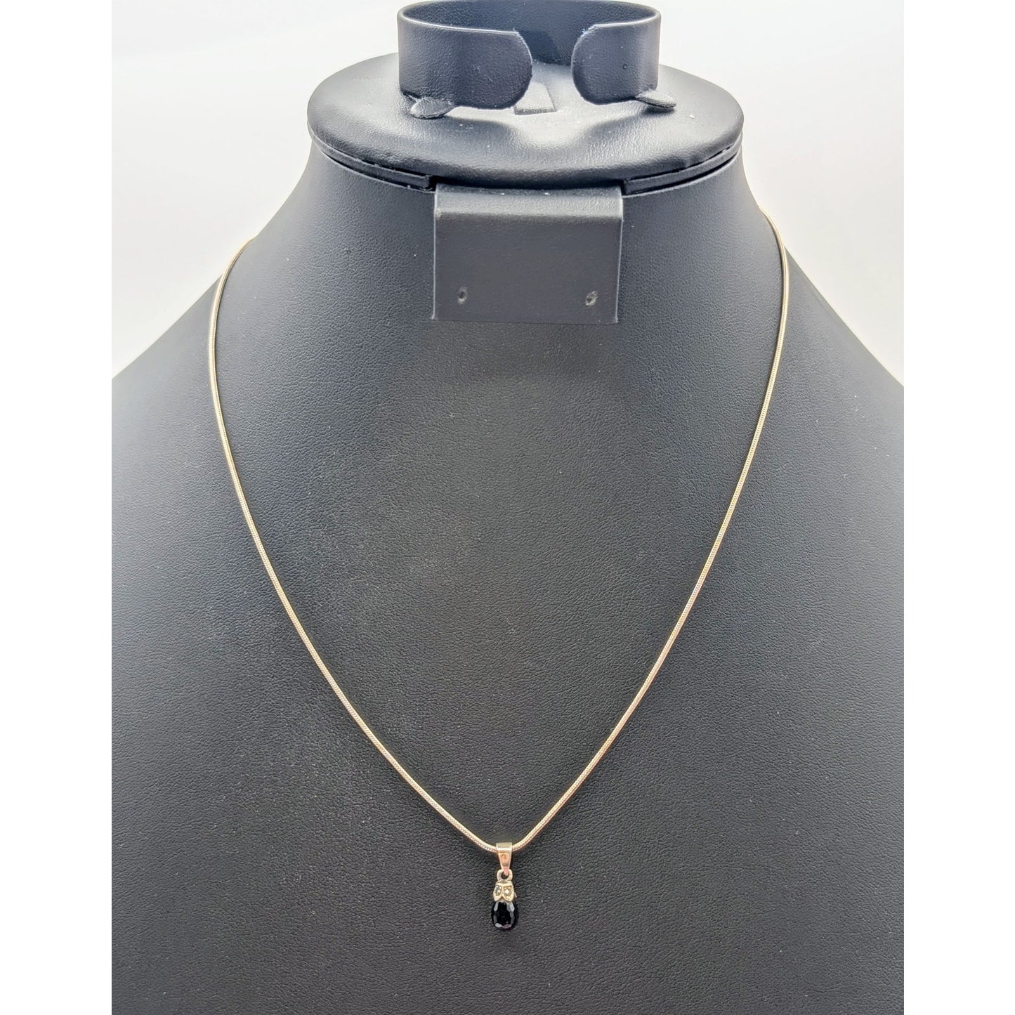 925 Sterling Silver Smoky Quartz Briolette Cut Pendant 16.5" - 20.25" Necklace