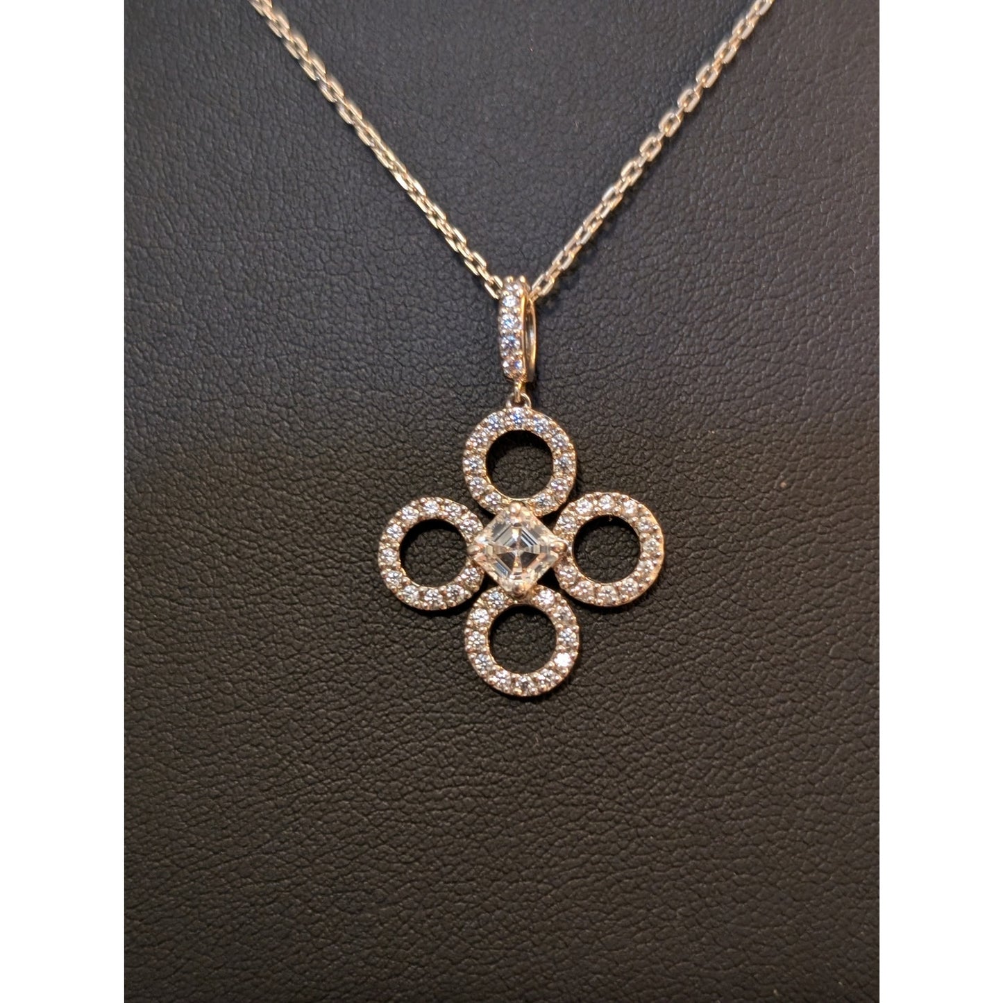 Signed Daniel K DANI 'Clover' Drop Earrings & Pendant Necklace Set