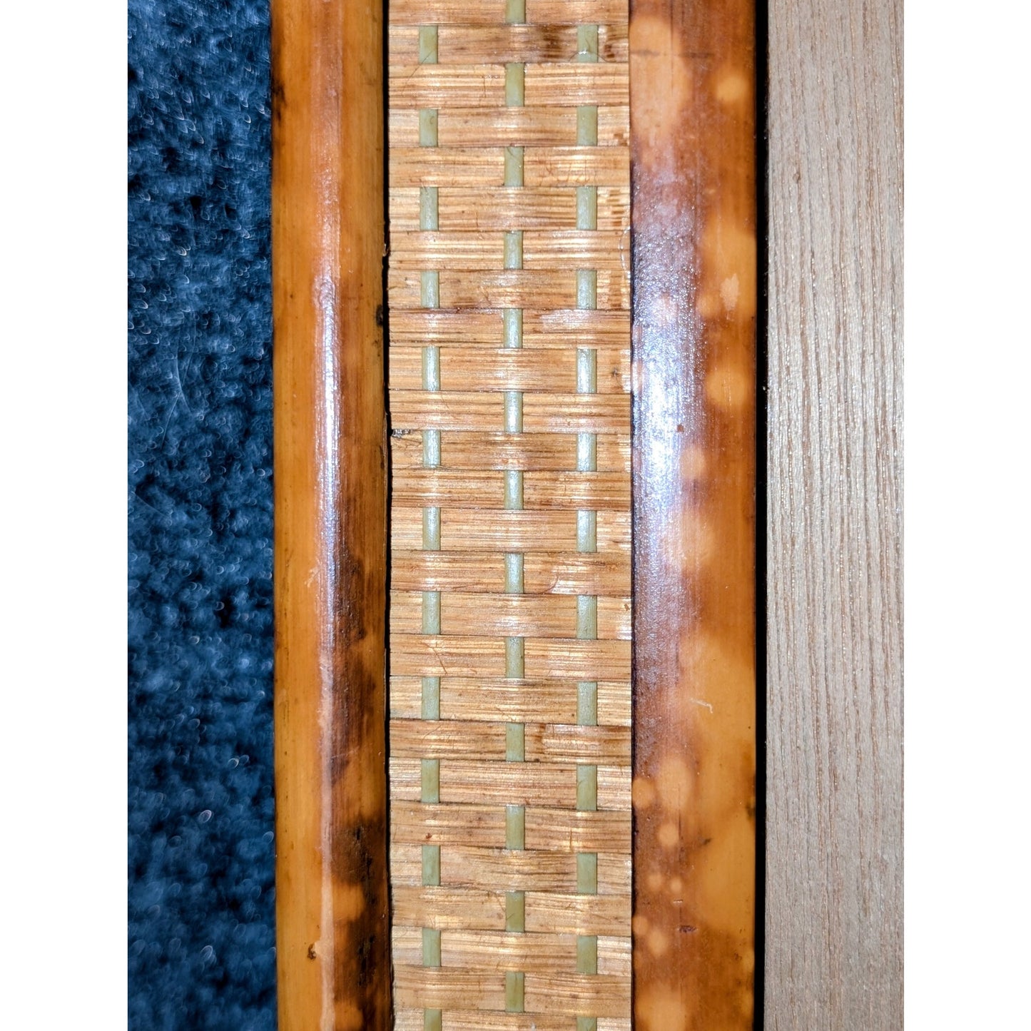 Vintage 60s Mid-Century Italian Wicker Rattan Bamboo Photo Frame