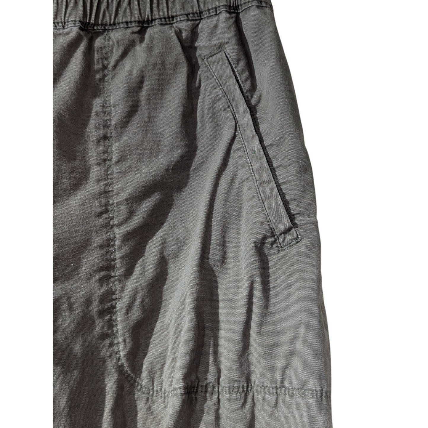 J. Jill Olive Brown Draw String Elastic Waist Cotton Stretch Pant Womens Sz S