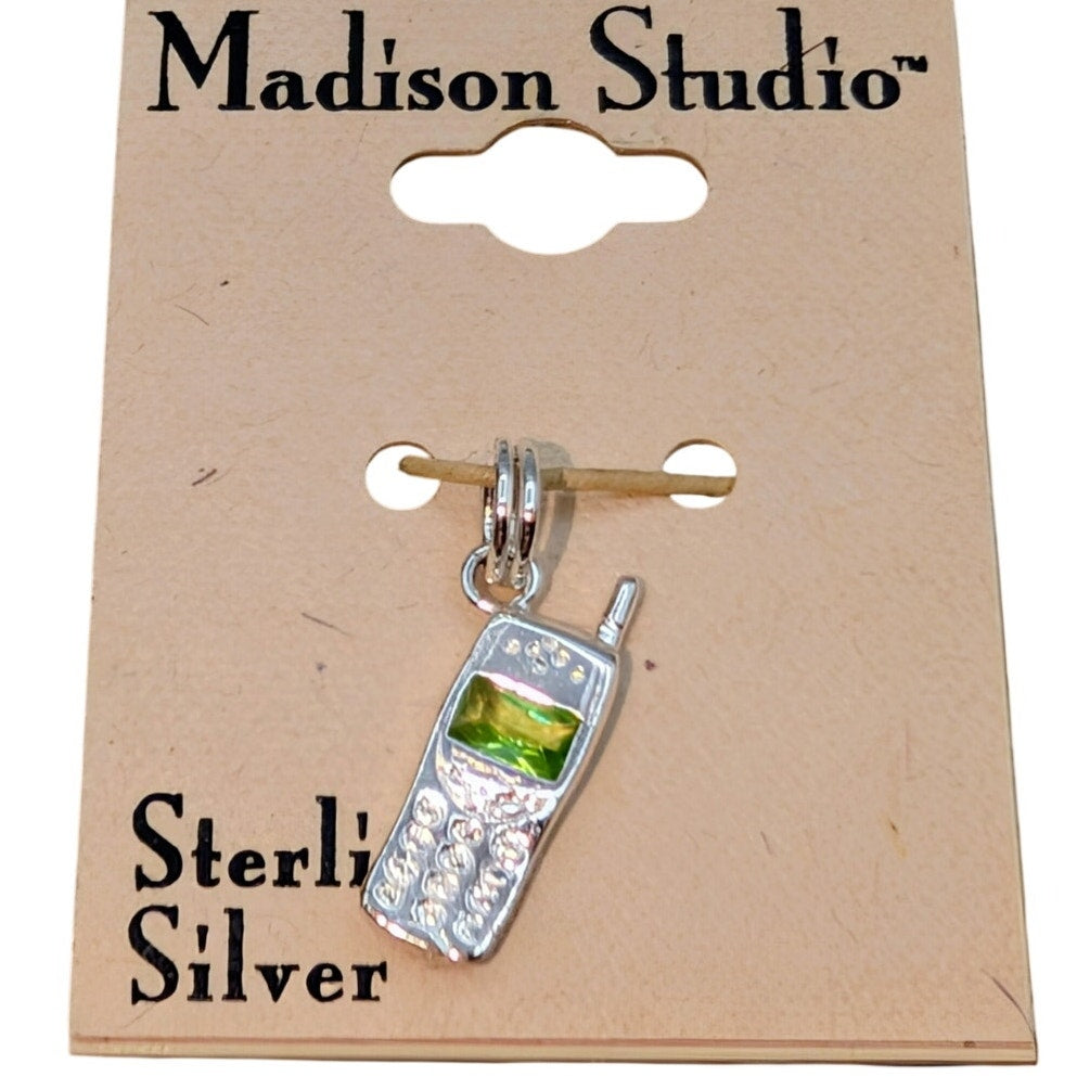 Vintage NWT Madison Studio Sterling Silver Mobile Phone Charm/Pendant