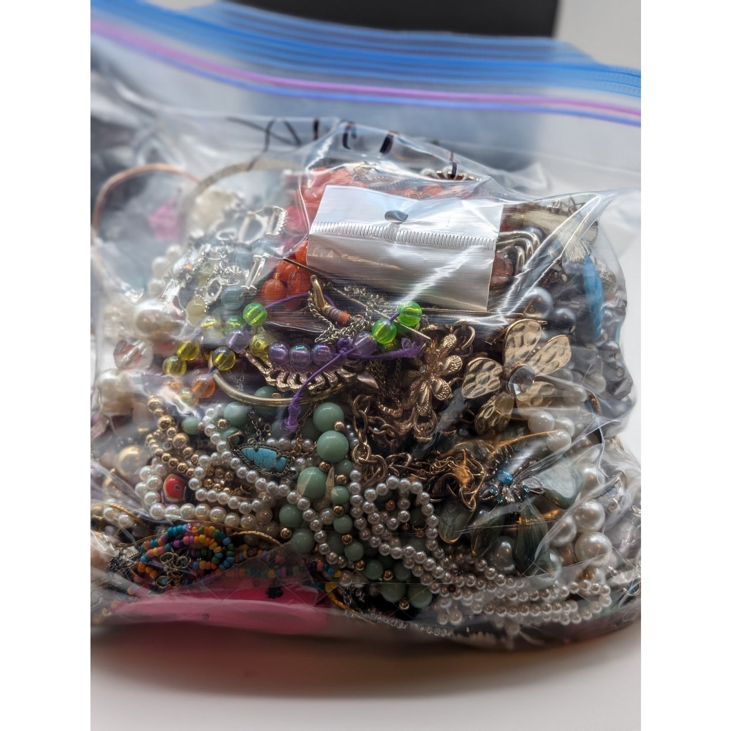 Jewelry Lot Zuri Repurpose Bag Over 4 Pounds Beads & Possible Wearable Pieces
