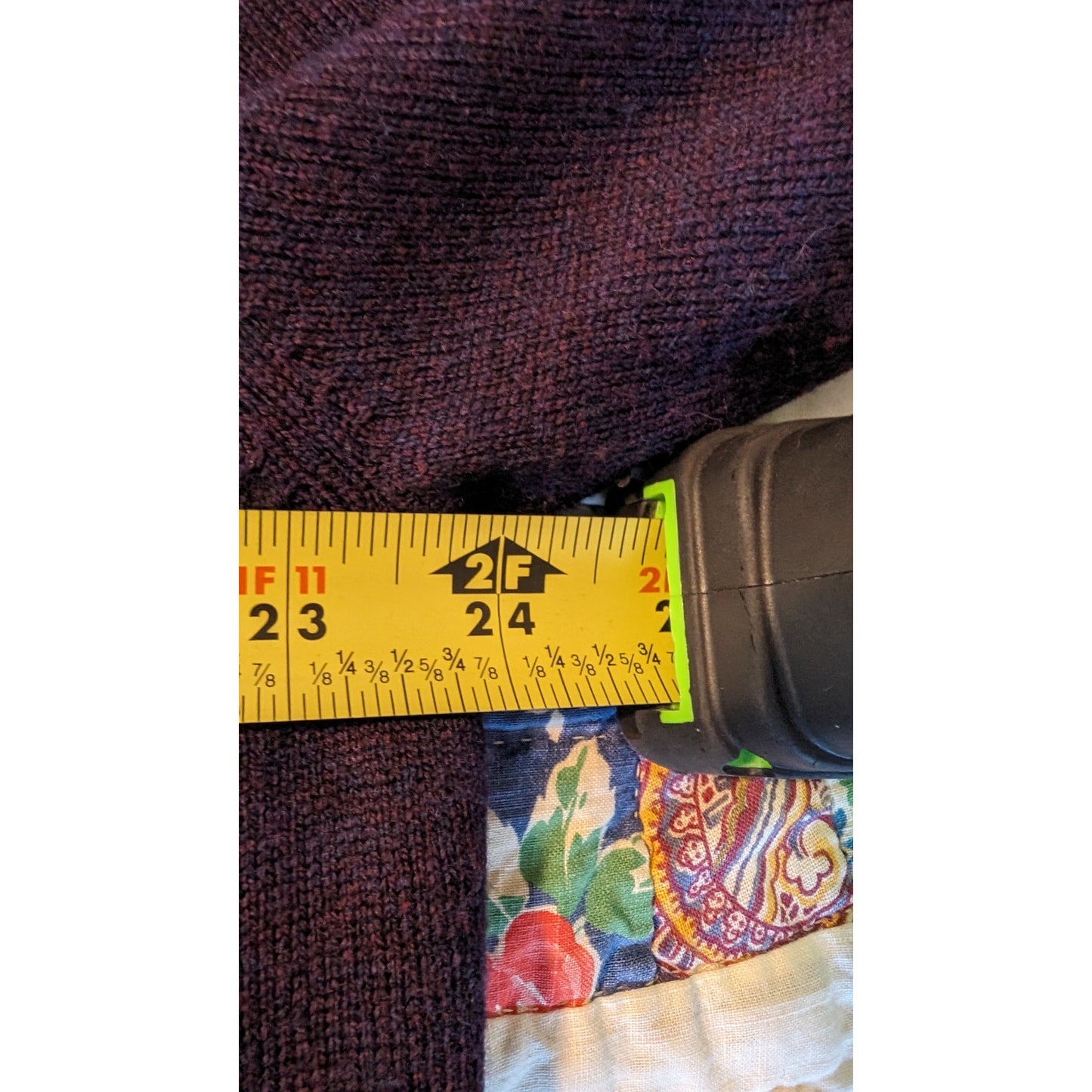 Raffi The Palmer Wineberry Merino Quarter Zip Mock Neck Sweater Mens Sz XL