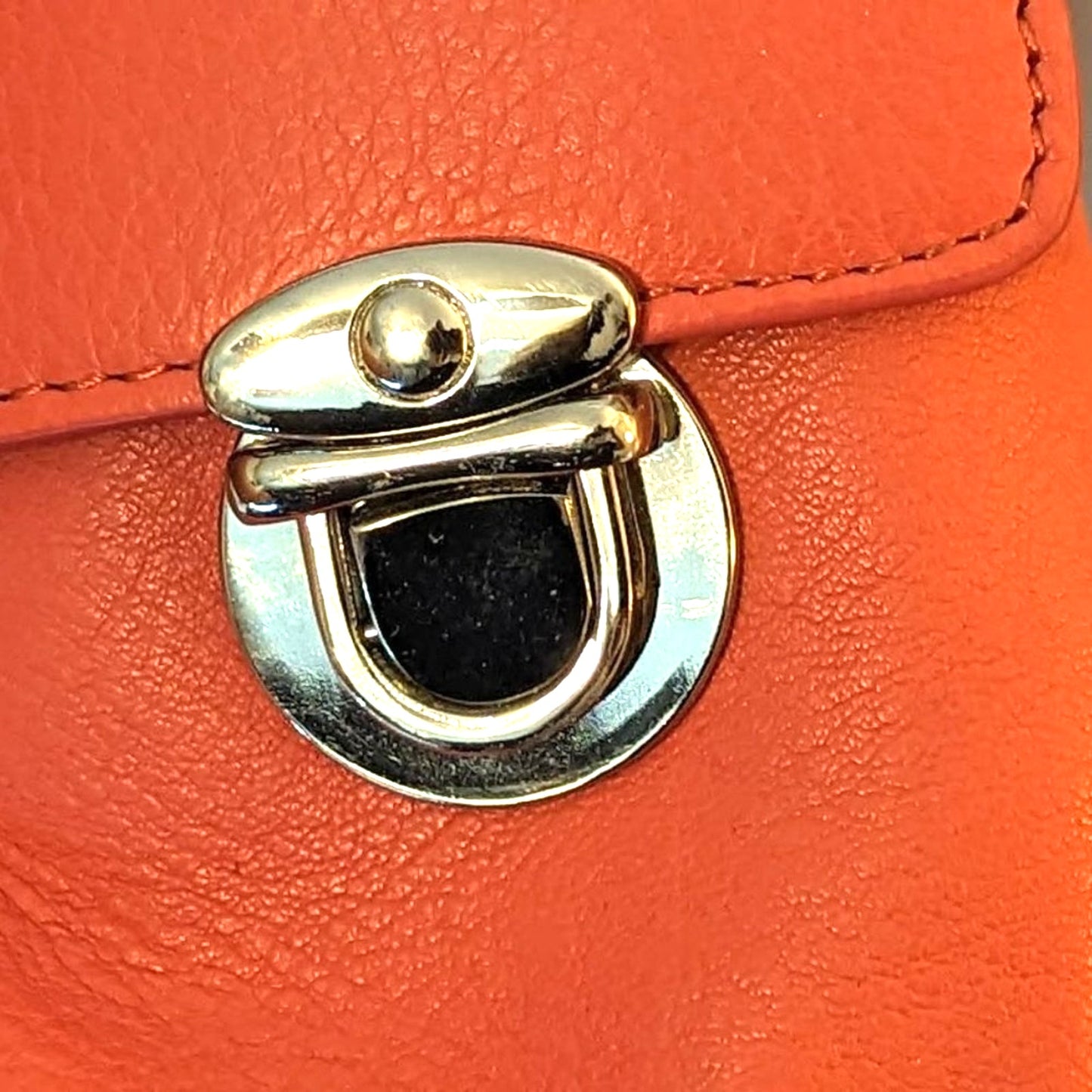 Maxx New York Coral Pebble Grain Leather Handbag