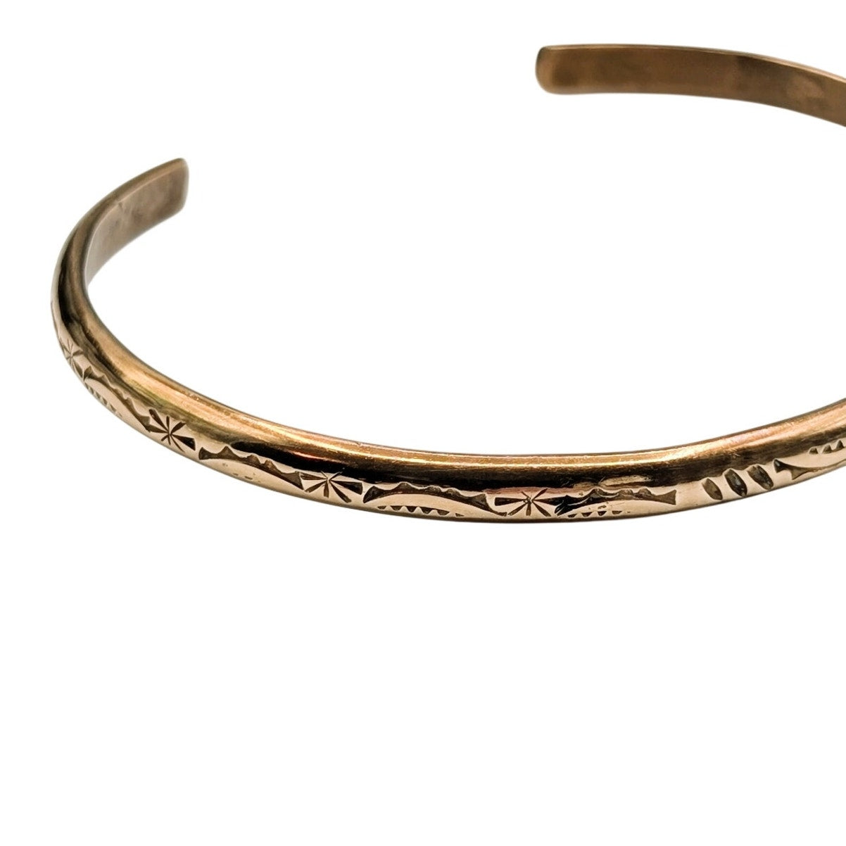 Hina's Treasures Artisan Designed Lehua Moon Phase Gold Filled Cuff Bracelet