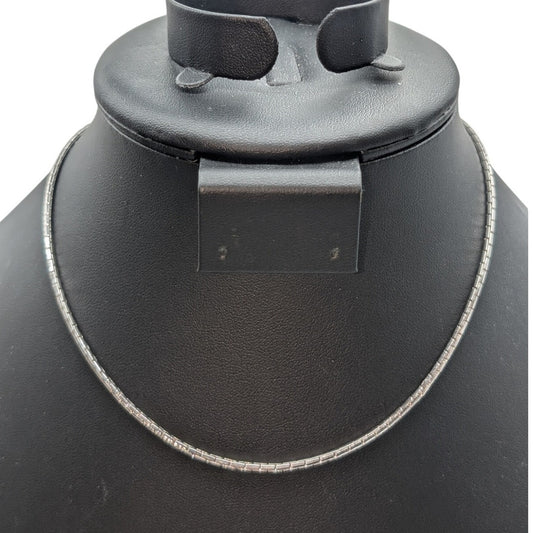 Vintage Crown Trifari Silver Tone 15" Chain Necklace New W/ Original Partial Tag