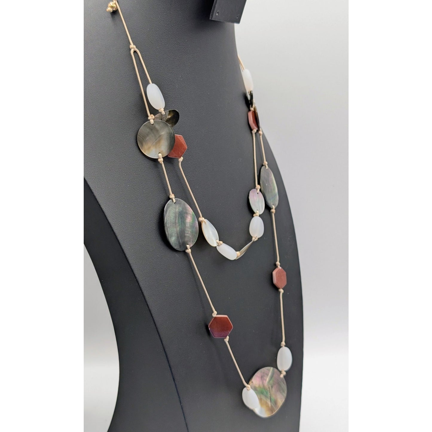 J. Jill Abalone Shell Sea Layered Statement Adjustable Necklace