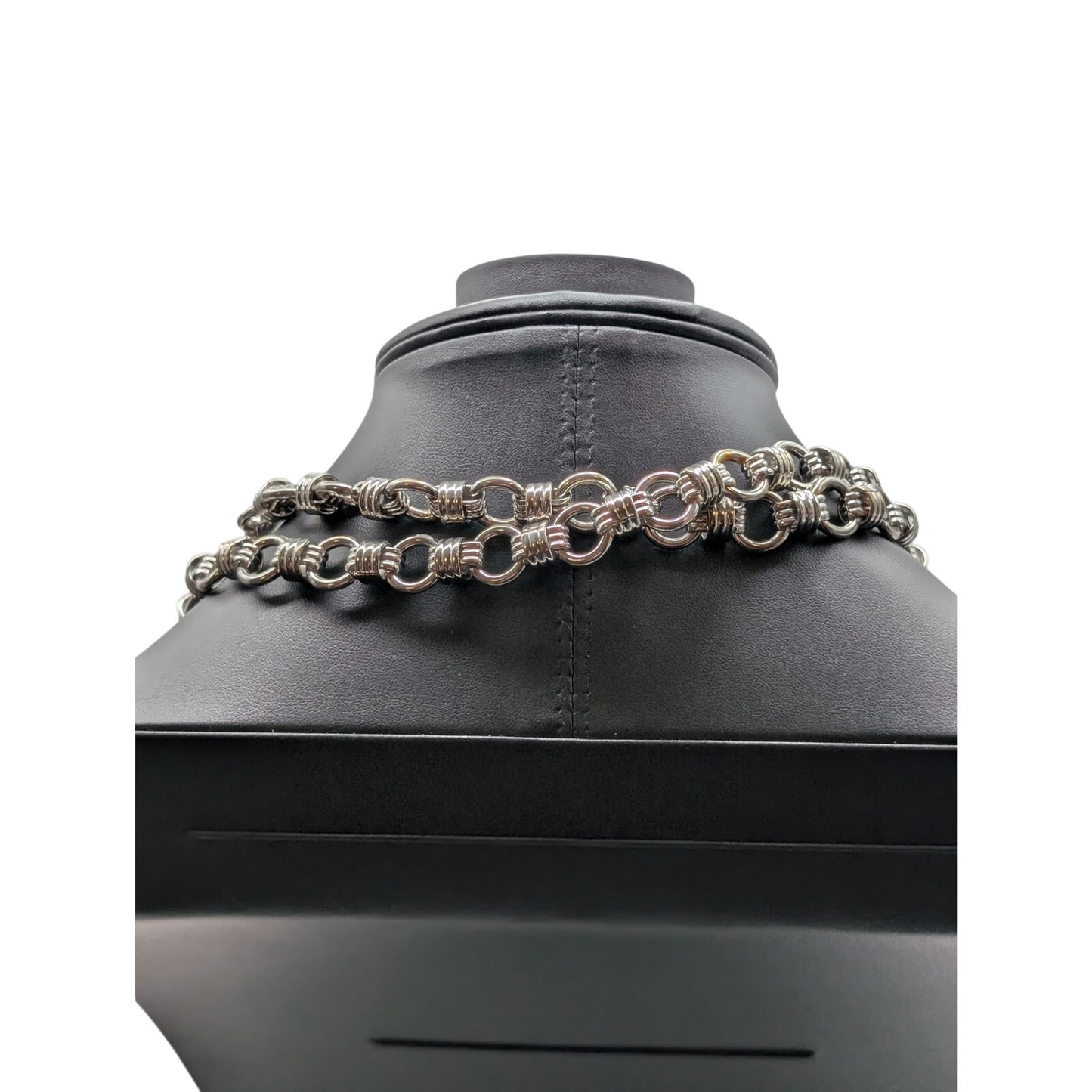 Silver Tone Heavy Chain Link 54" Necklace