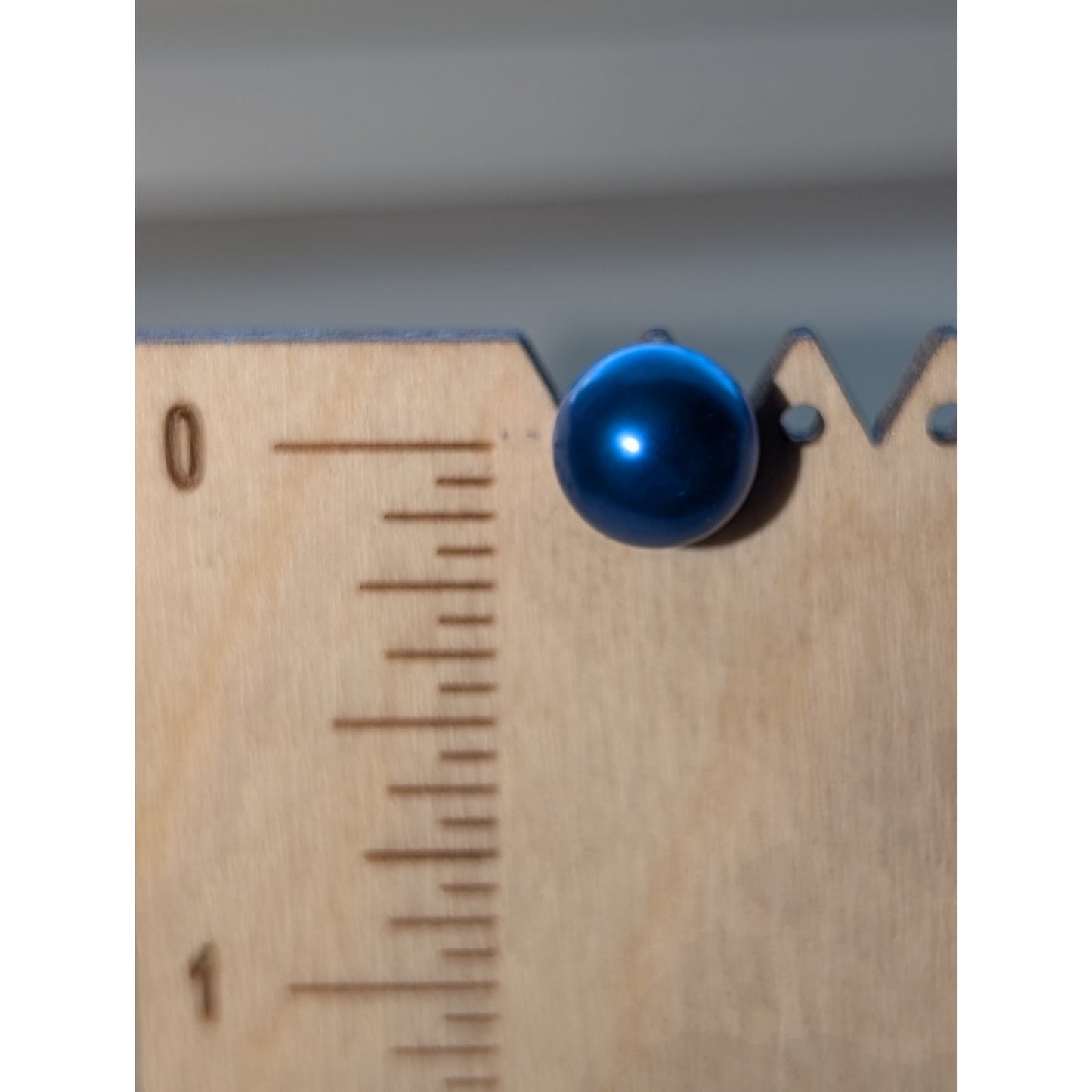 925 Sterling Silver Dyed Blue Genuine Pearl Stud Earrings