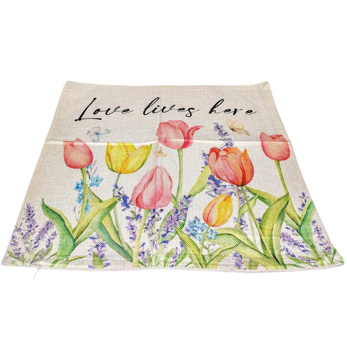 NWOT Spring Floral Zippered 17x17 Decorative Pillow Cover