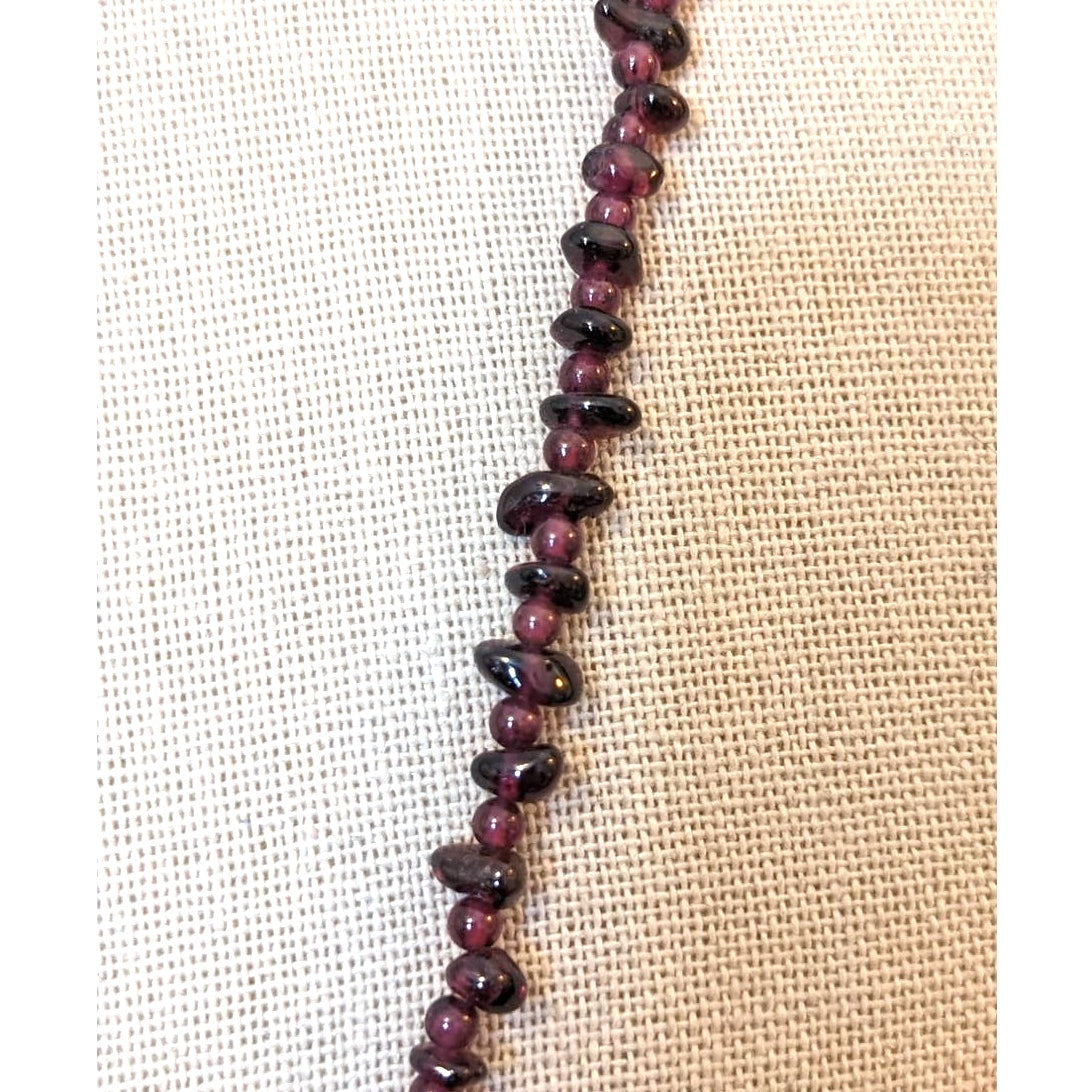 Natural Garnet Chip Bead 34" Necklace