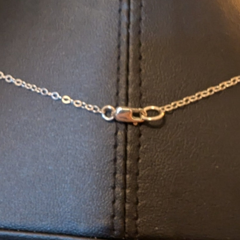 925 Sterling Silver Flying Heart Pendant 18" Chain Necklace