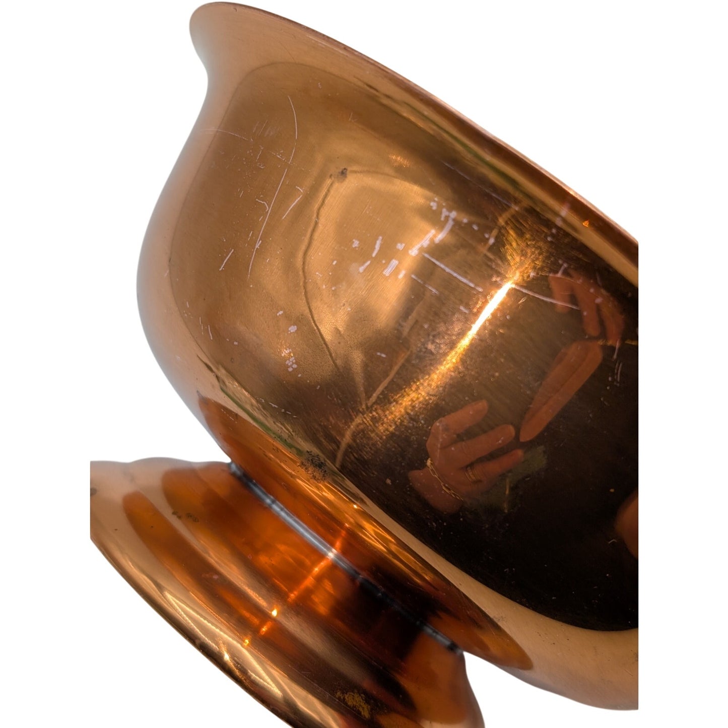 Vintage Coppercraft Guild Small Copper Pedestal Candy Trinket Bowl