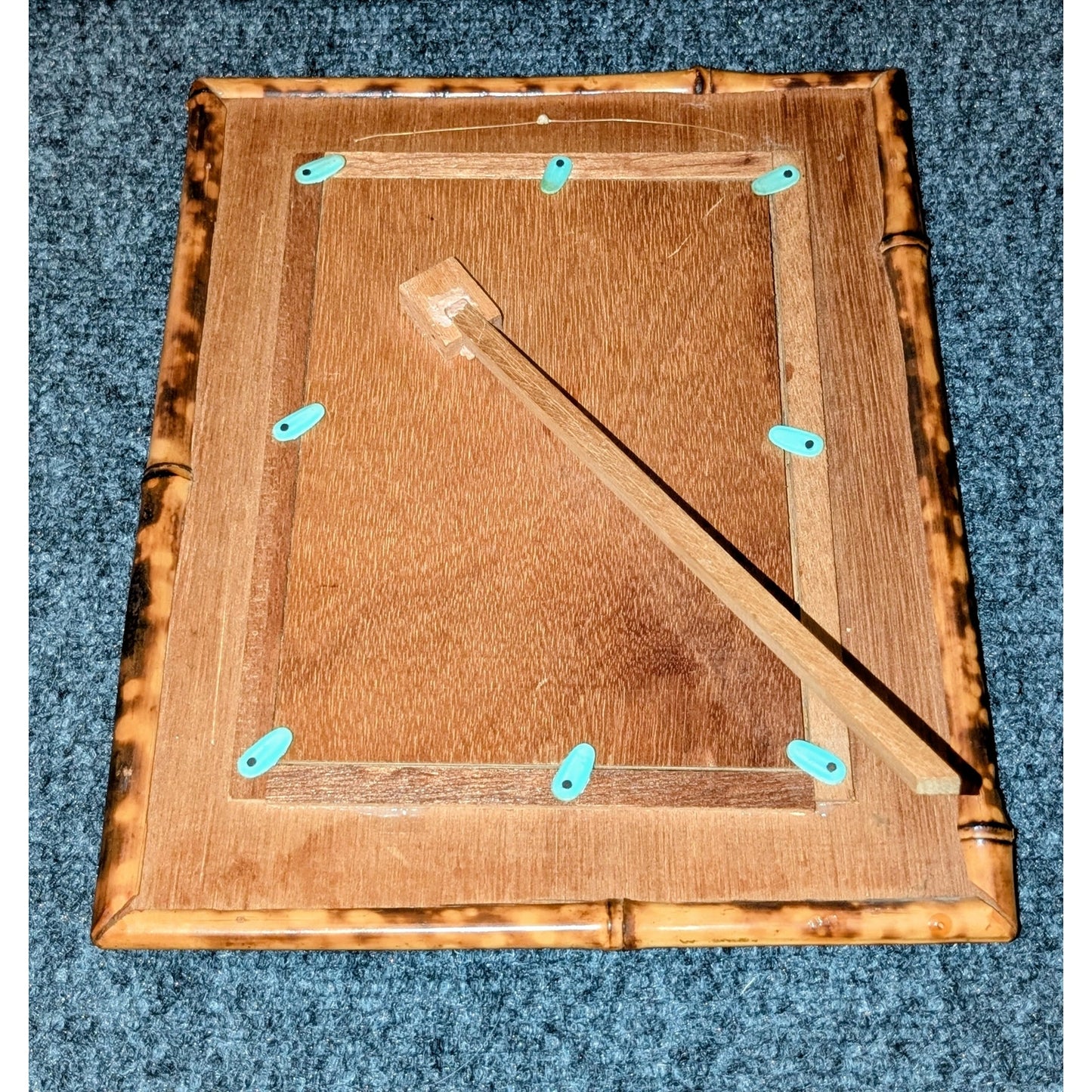 Vintage 60s Mid-Century Italian Wicker Rattan Bamboo Photo Frame