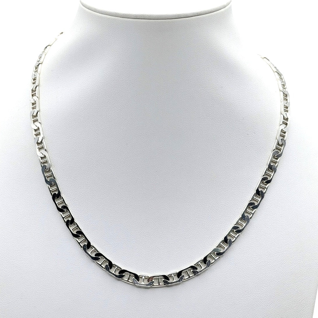 925 Italy Sterling Silver Mariner's Link 18" Chain Necklace