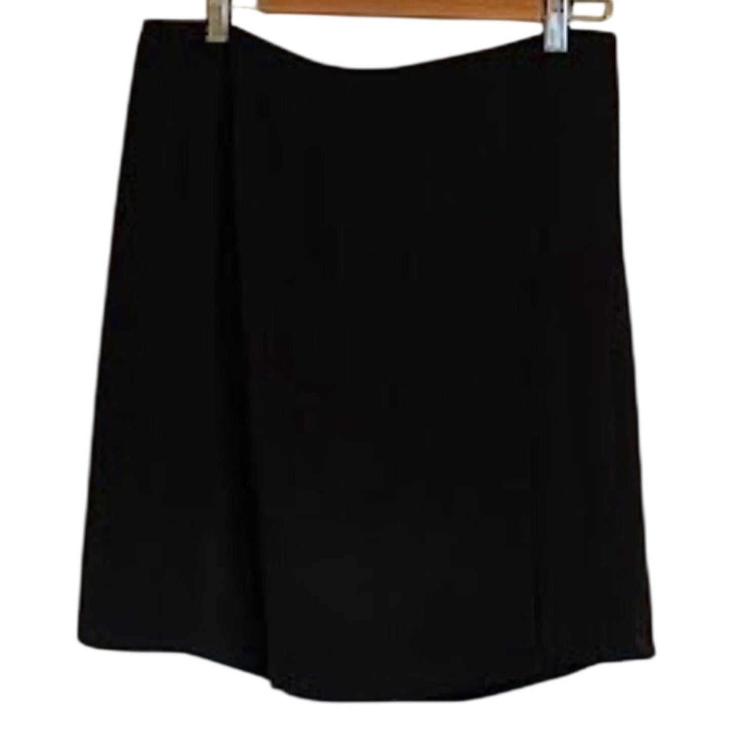 Harve Bernard Vintage Black Crepe Fully Lined Half Pleat Women's Sz 16 NWT Skirt