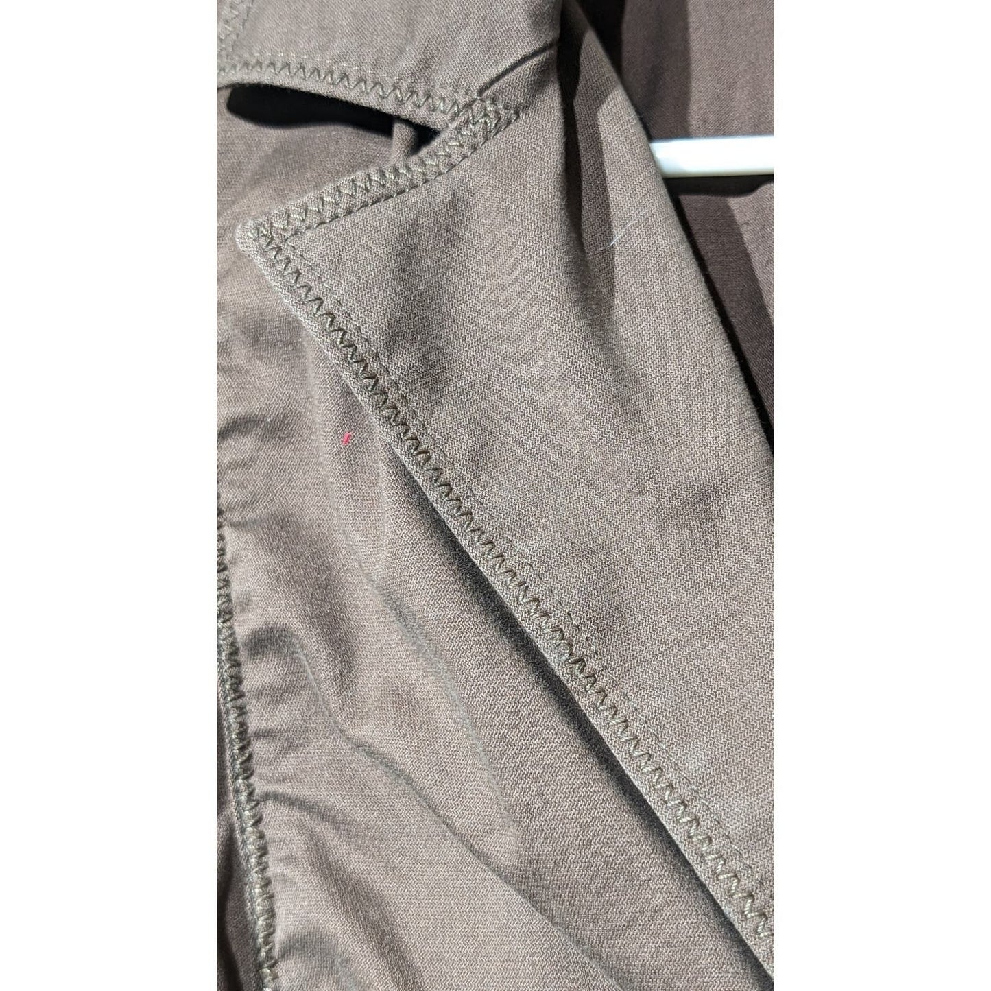 J. Jill Two Button Brown Cotton/Spandex Stretch Unlined Blazer Womens Sz M