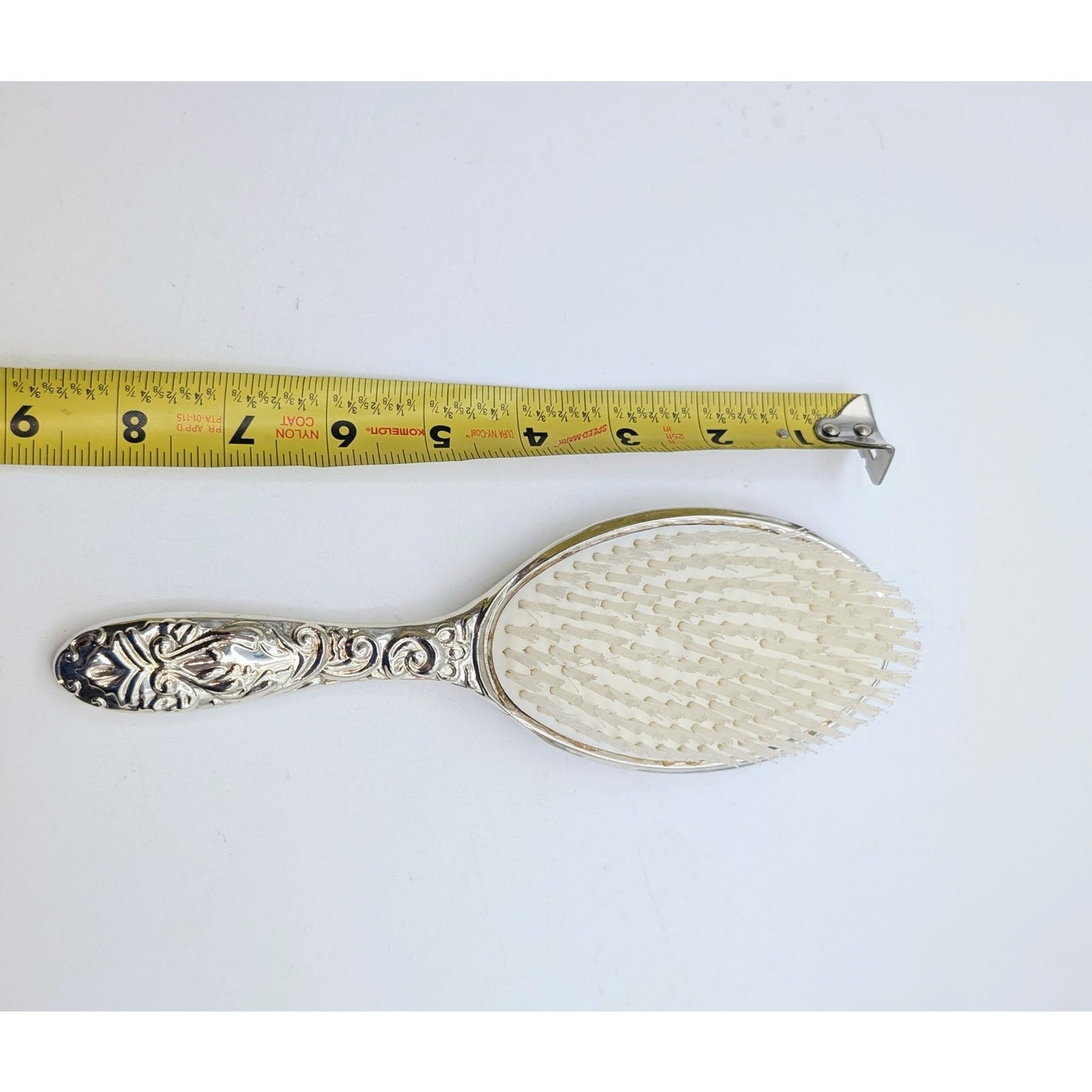 Vintage/Antique Silver Plate Repousse Ornate Dressing Table Hairbrush