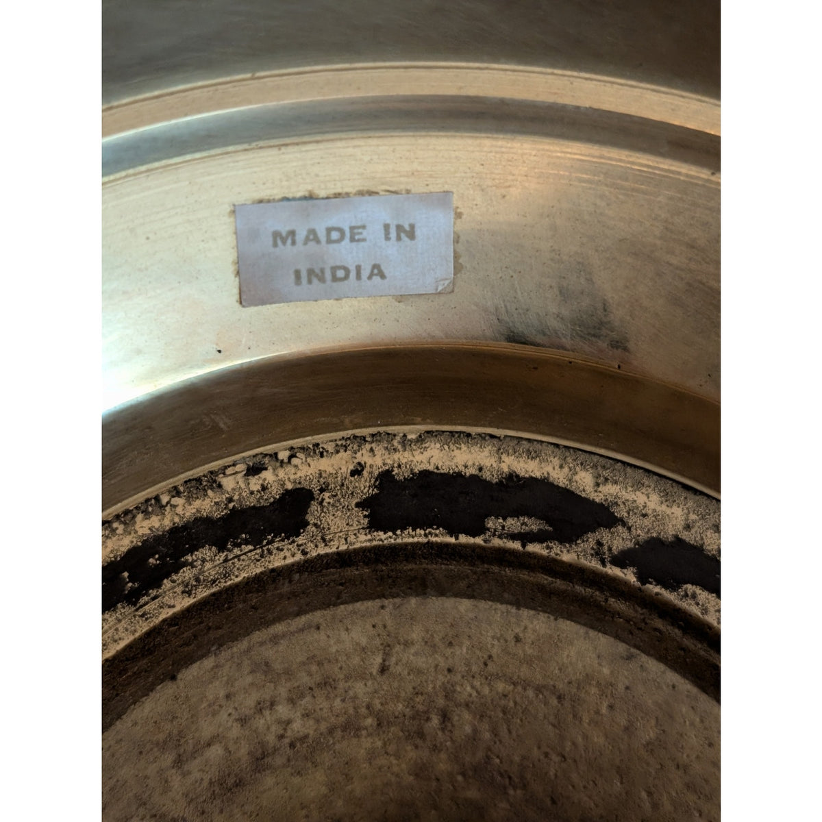 Vintage Made in India MCM 12" Tall Heavy Brass Urn Planter/Vase