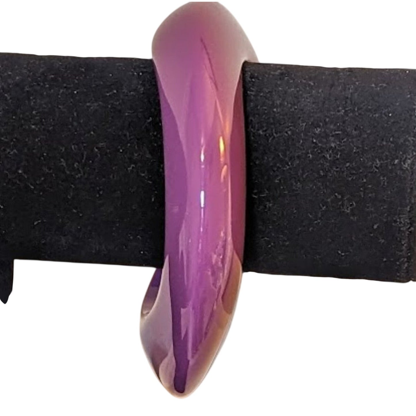 Vintage Purple Asymmetrical Retro Design Bangle Bracelet