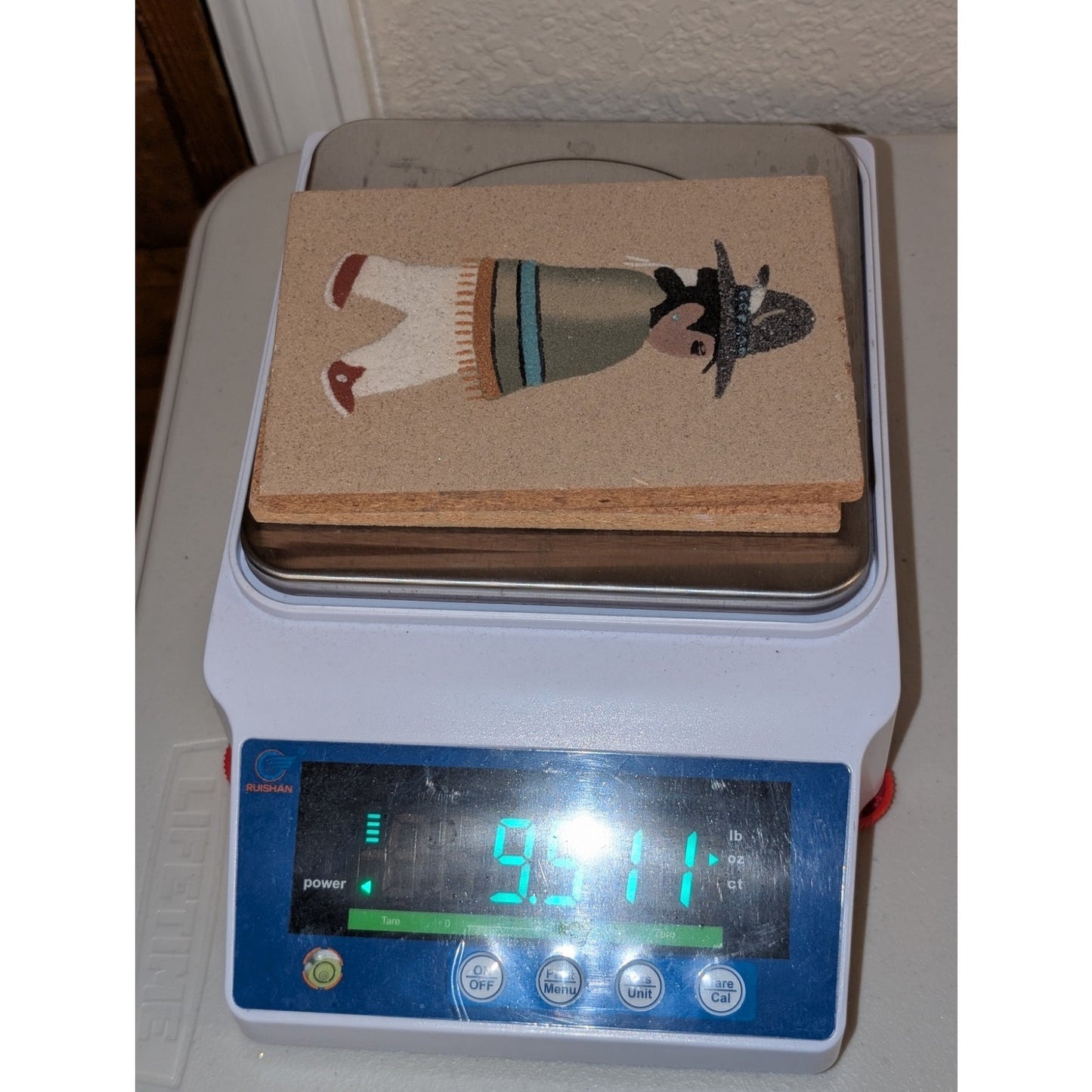 Vintage '87 Navajo Boy & Girl Sand Painting Art Tiles Made in New Mexico